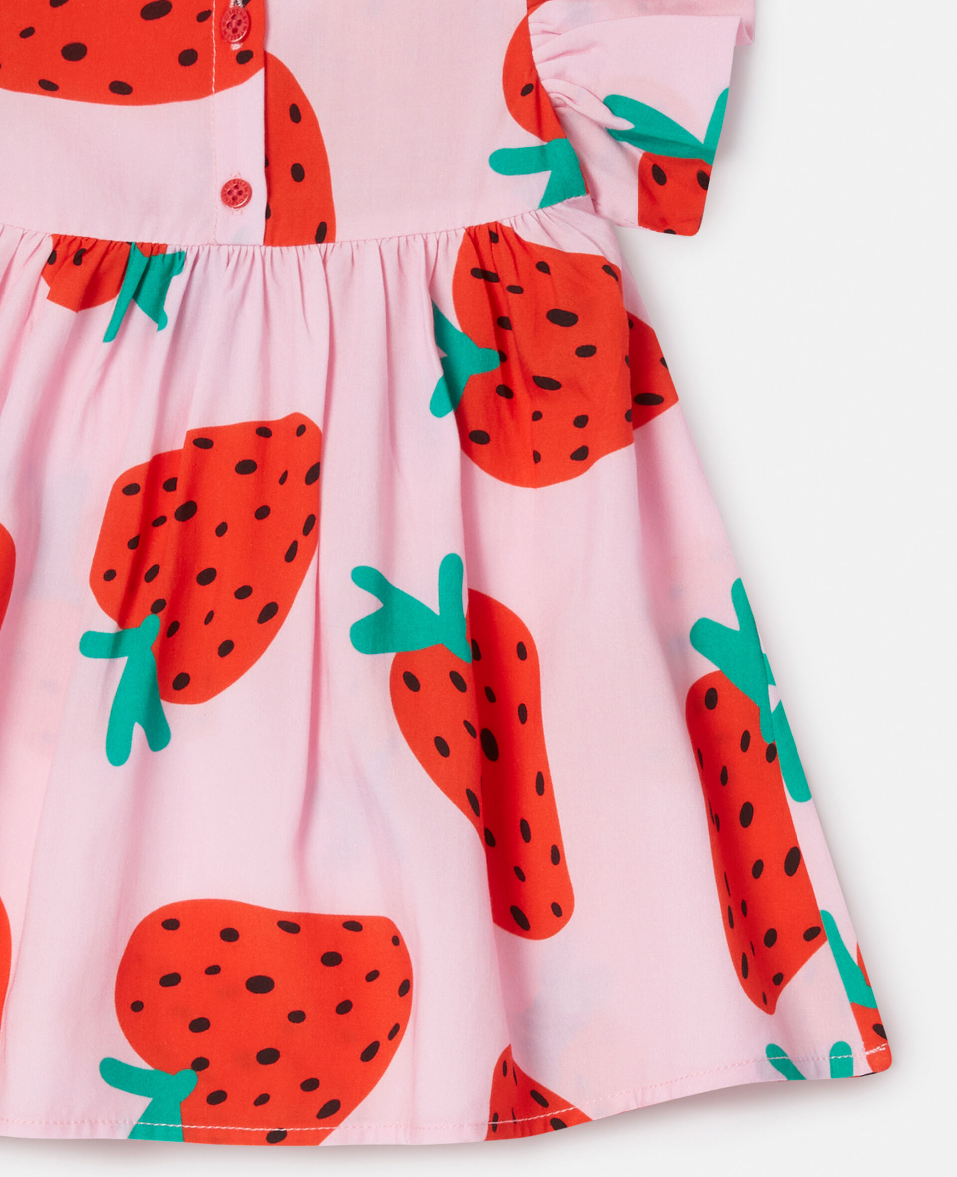 Strawberry Print Dress and Bloomers Set-Pink-large image number 3