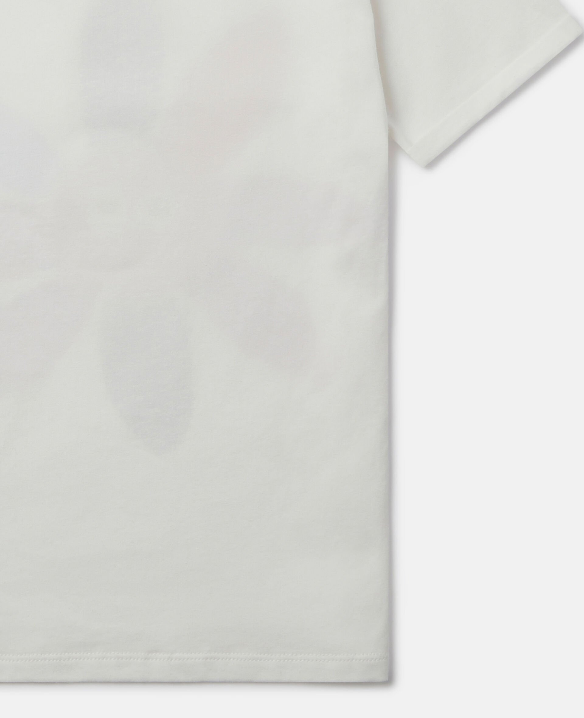 Maglietta con Ricamo Fiore-Cream-large image number 3