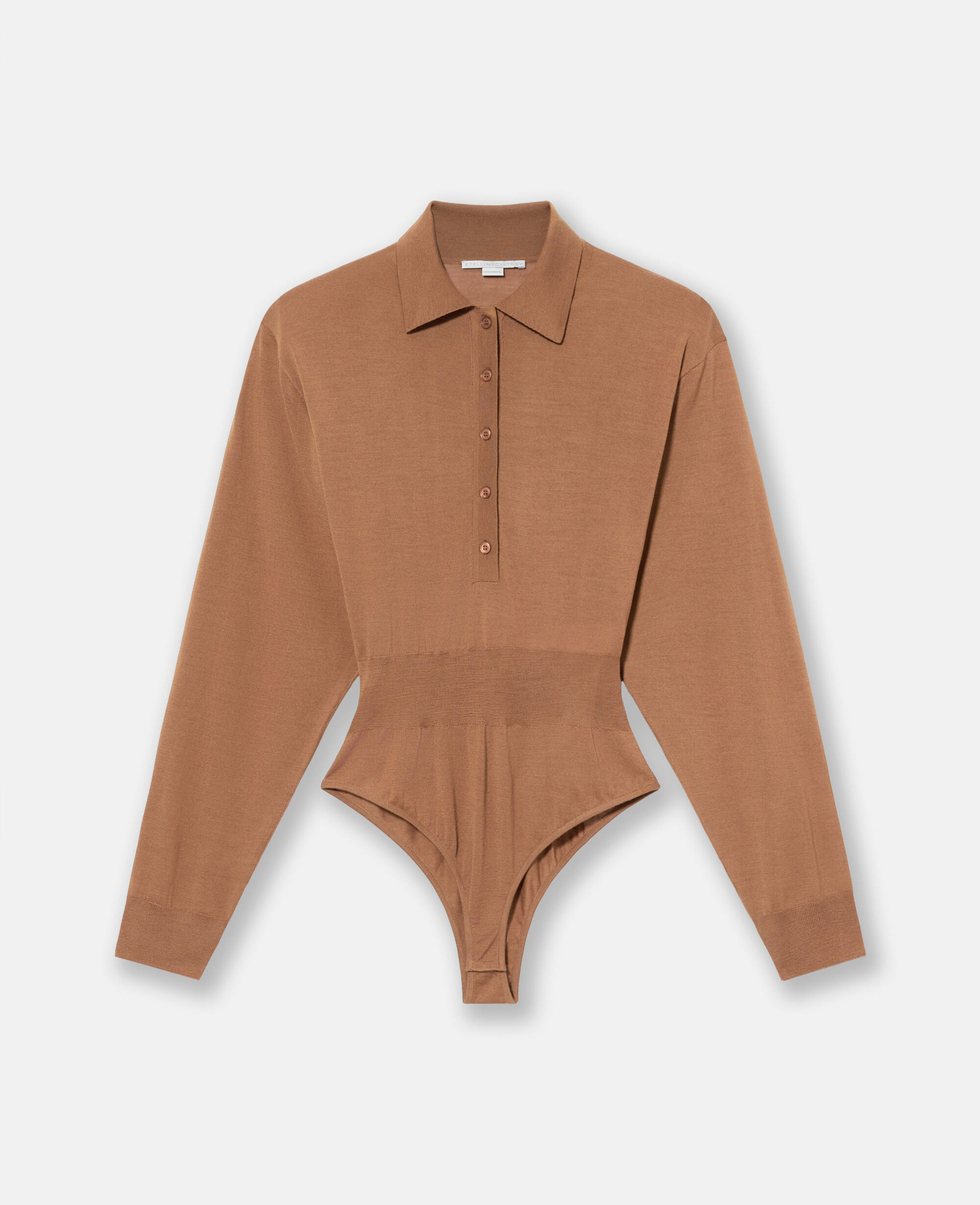 Women Light brown Strong Shoulder Long Sleeve Bodysuit Stella McCartney GB