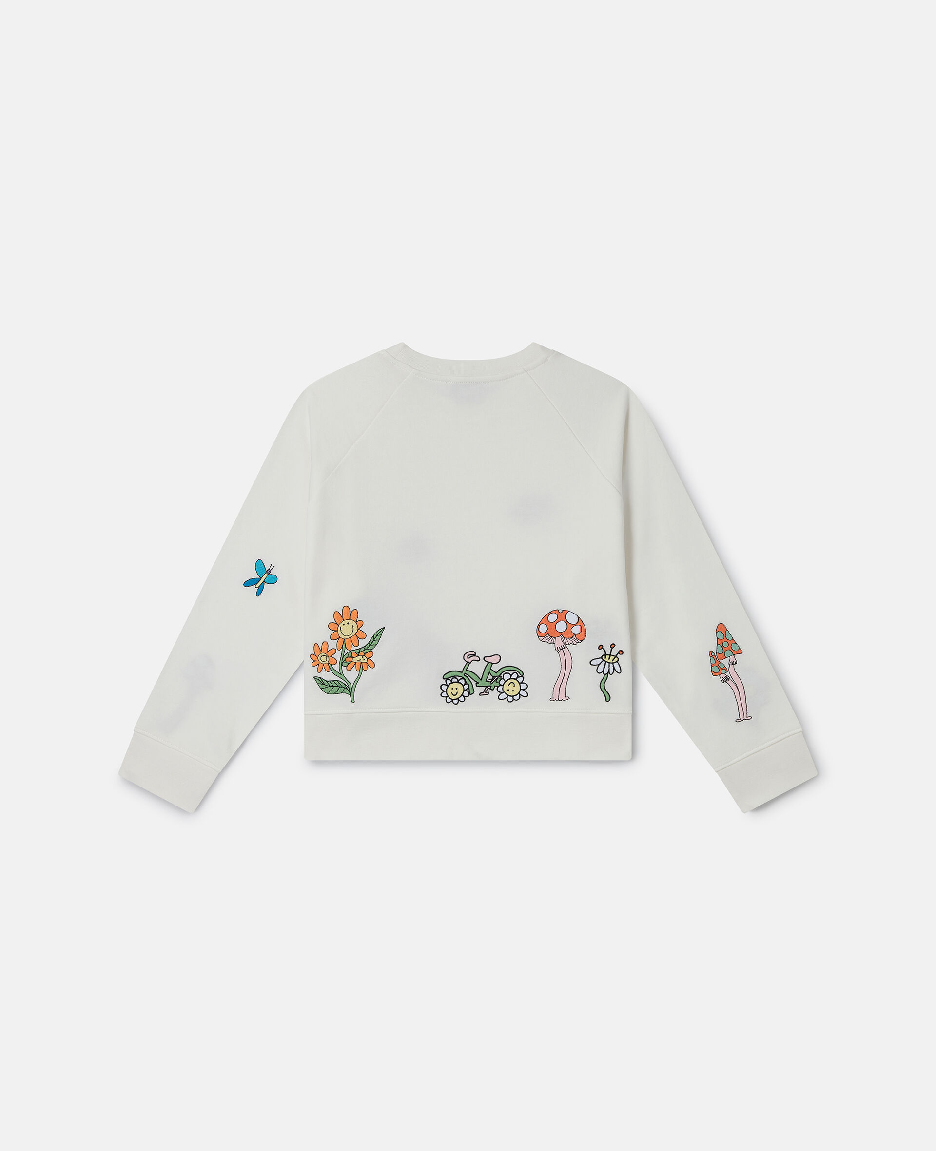 Woodland Friends Cropped Sweater-White-large image number 2