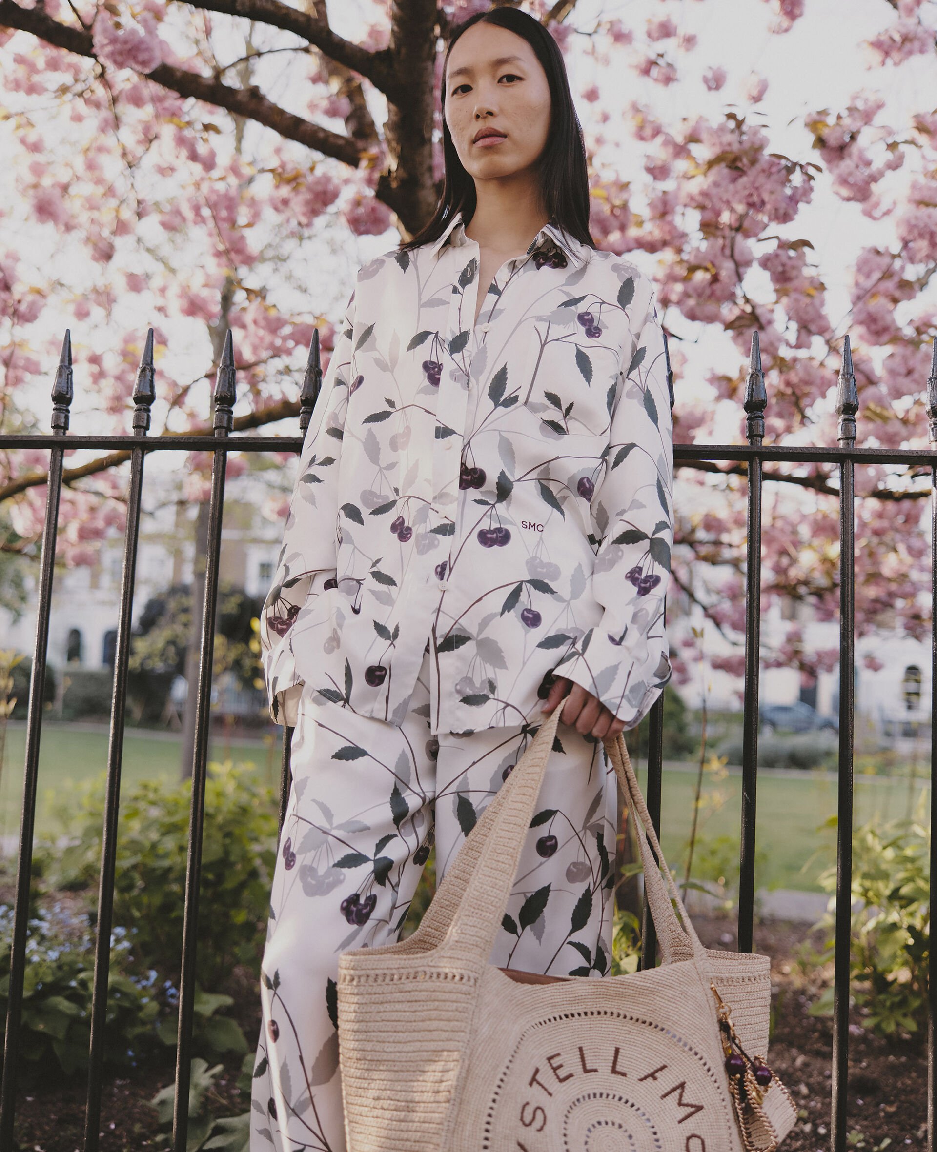 チェリープリント オーバーサイズ シャツ-ベージュ-large チェリープリント オーバーサイズ シャツ-ベージュ-large image number 5
