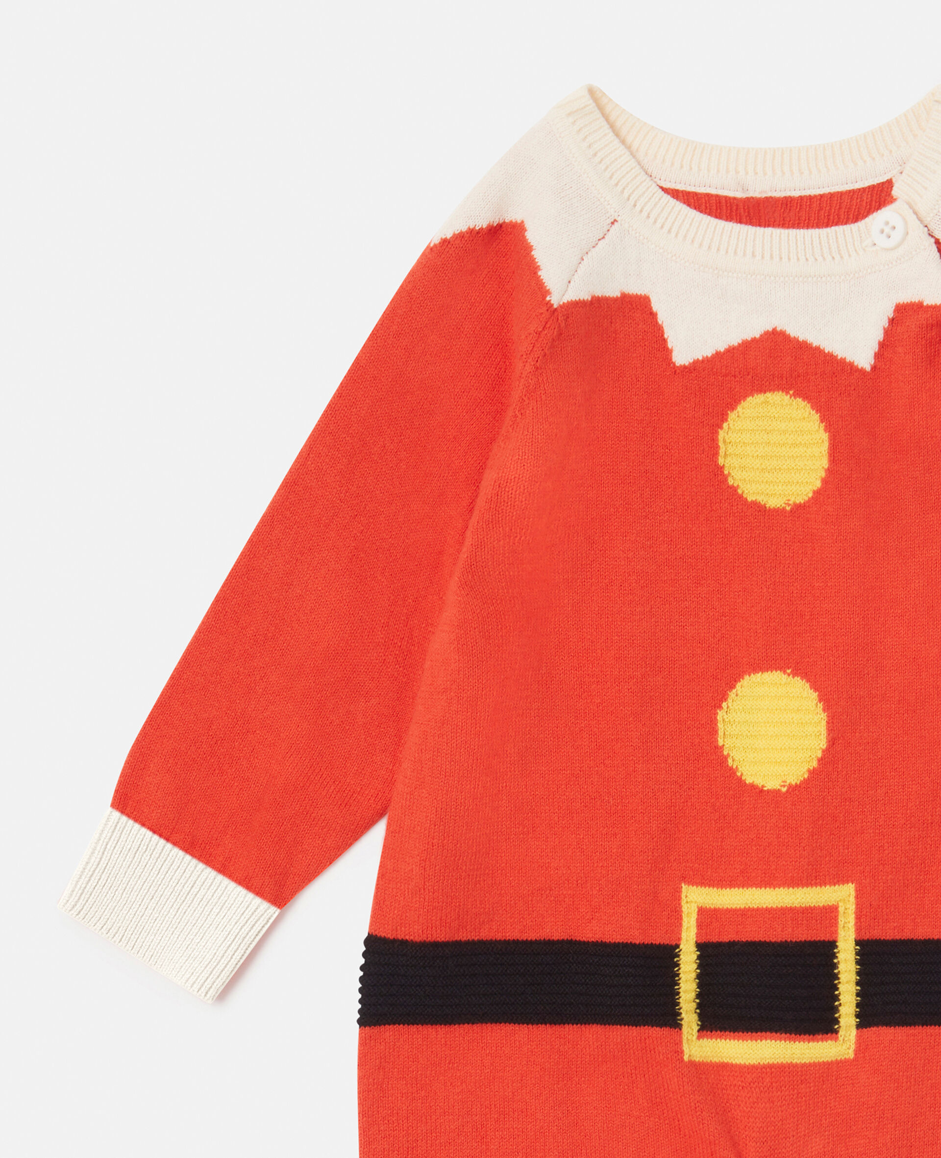 Santa’s Elf Knitted Sleepsuit-Red-large Santa’s Elf Knitted Sleepsuit-Red-large image number 1