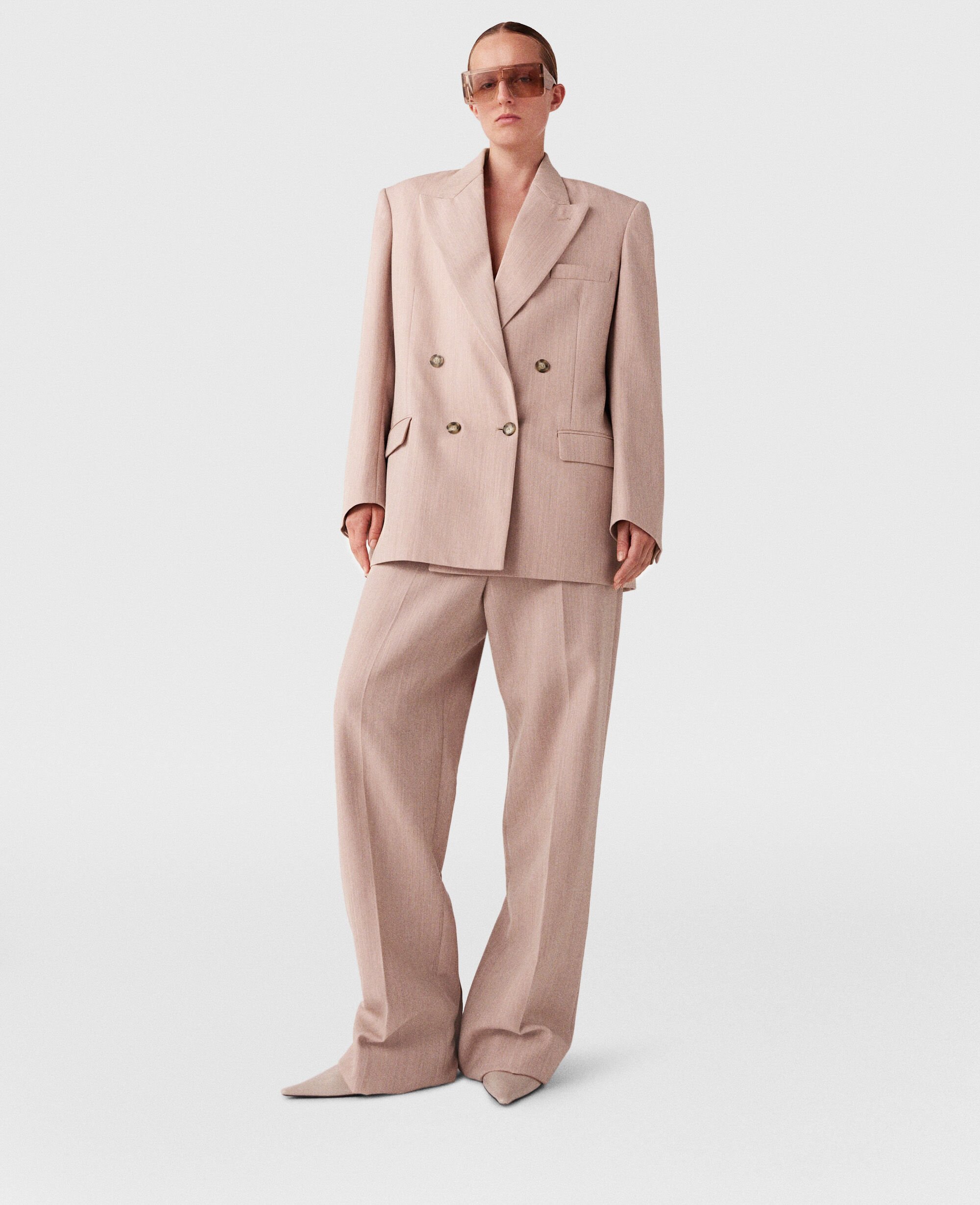Women Dusty pink Oversized Double Breasted Blazer Stella McCartney GB