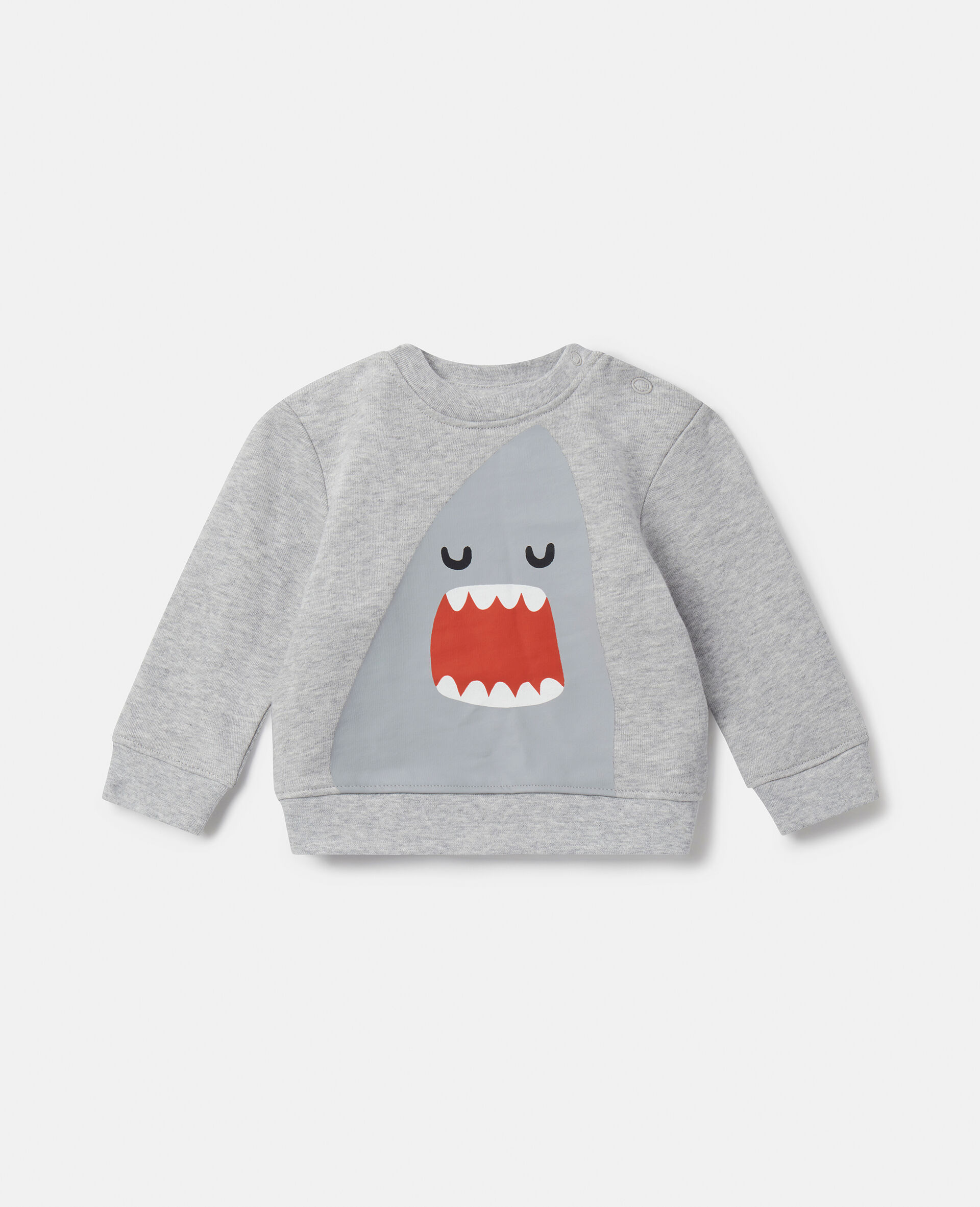 Sweatshirt mit Haifisch-Motiv-Grau-medium