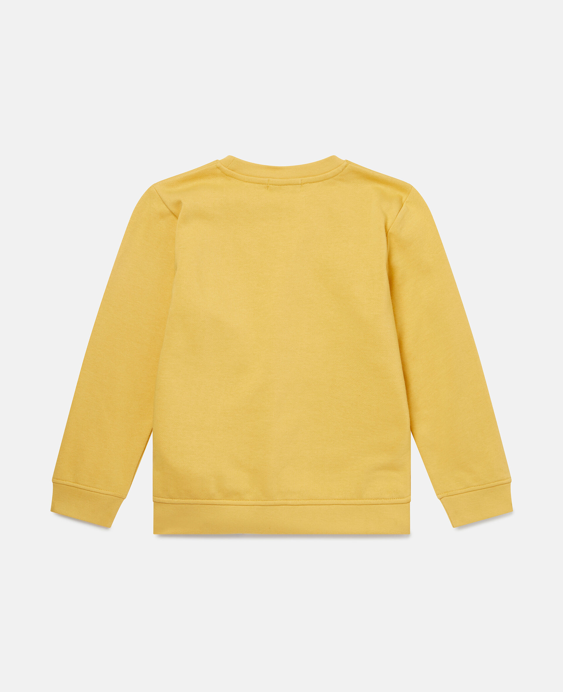Double Fox Print Cotton Fleece Sweatshirt-Yellow-large image number 2