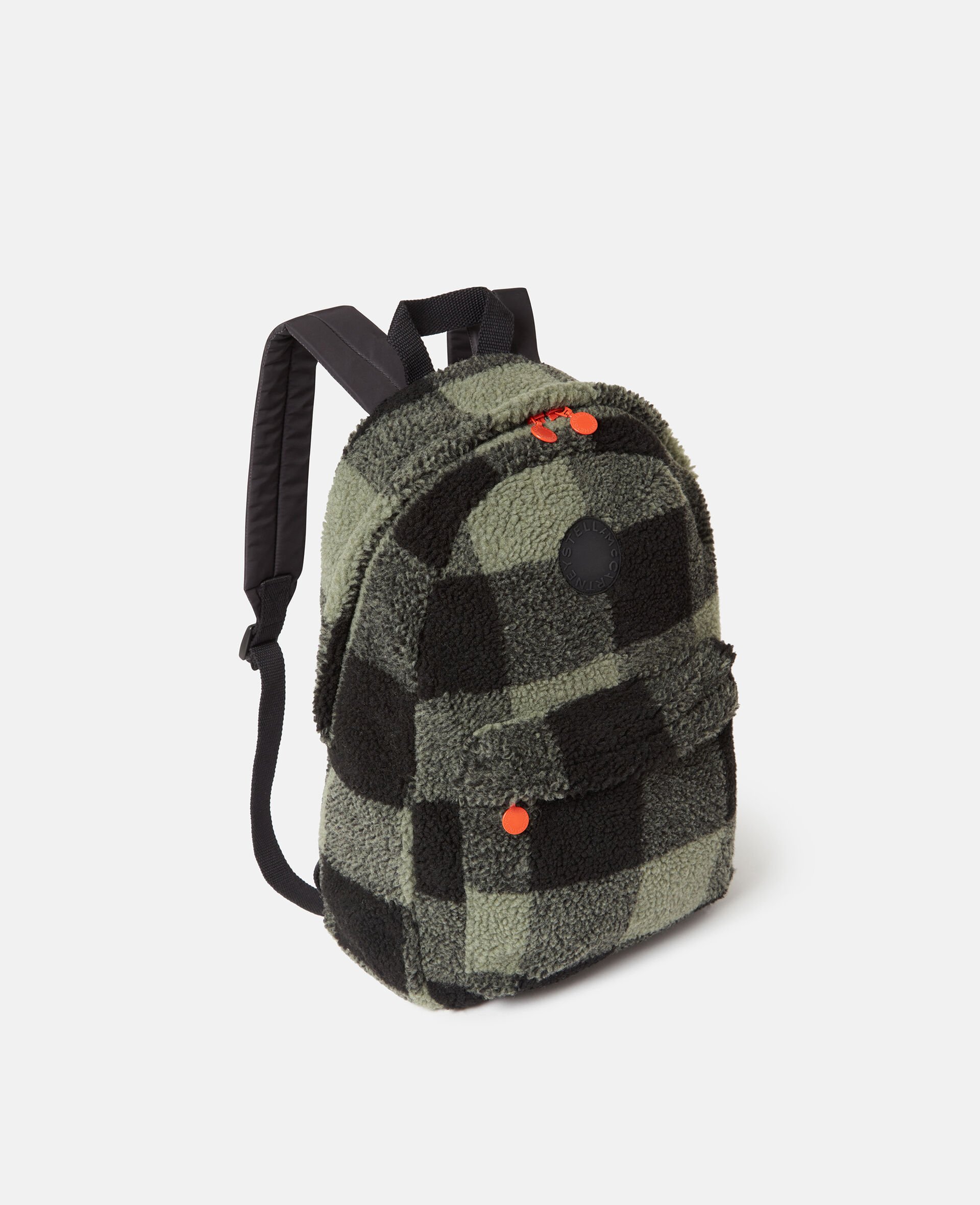 Check Print Backpack-Green-medium