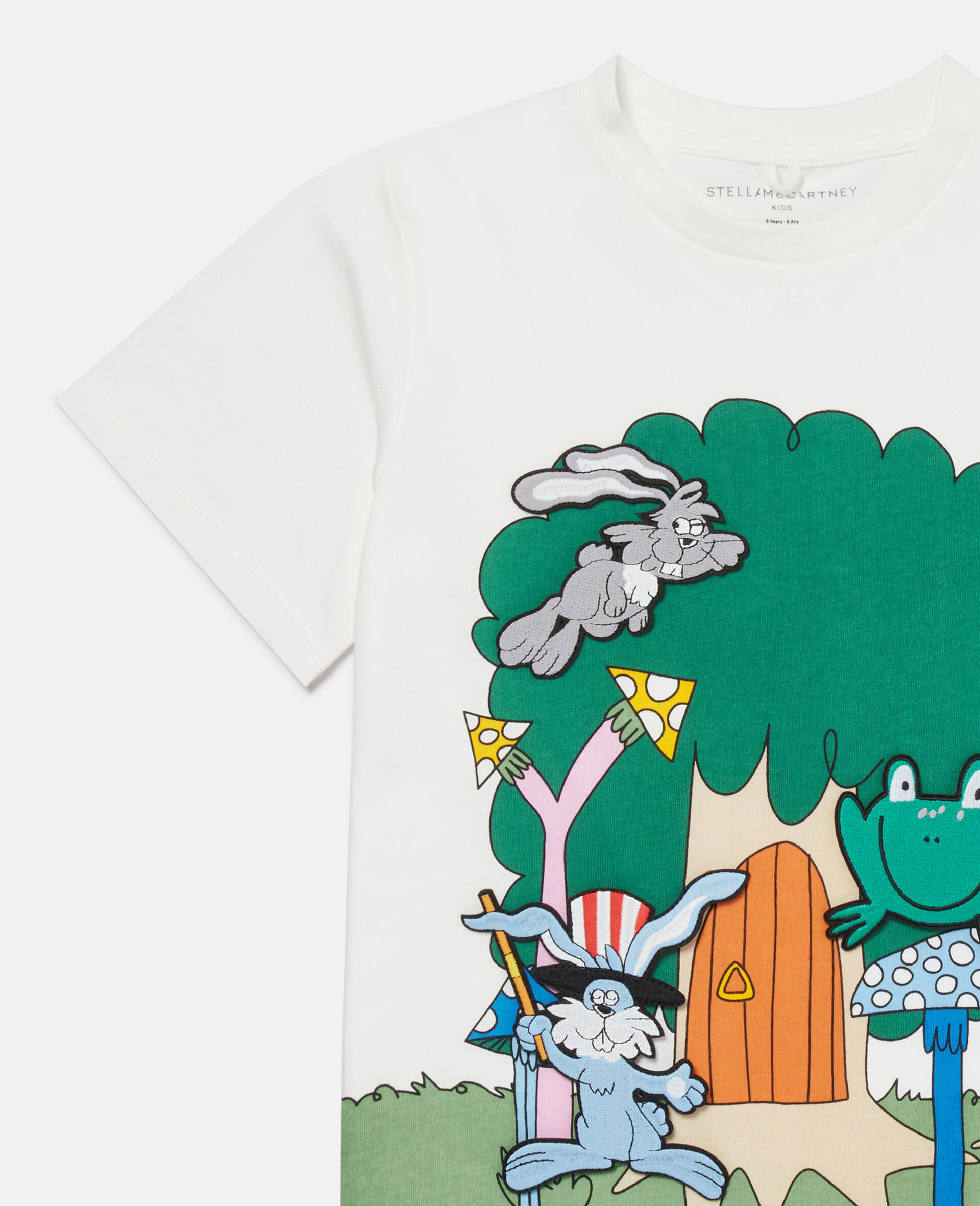 Maglietta girocollo amici del bosco-Bianco-large image number 1