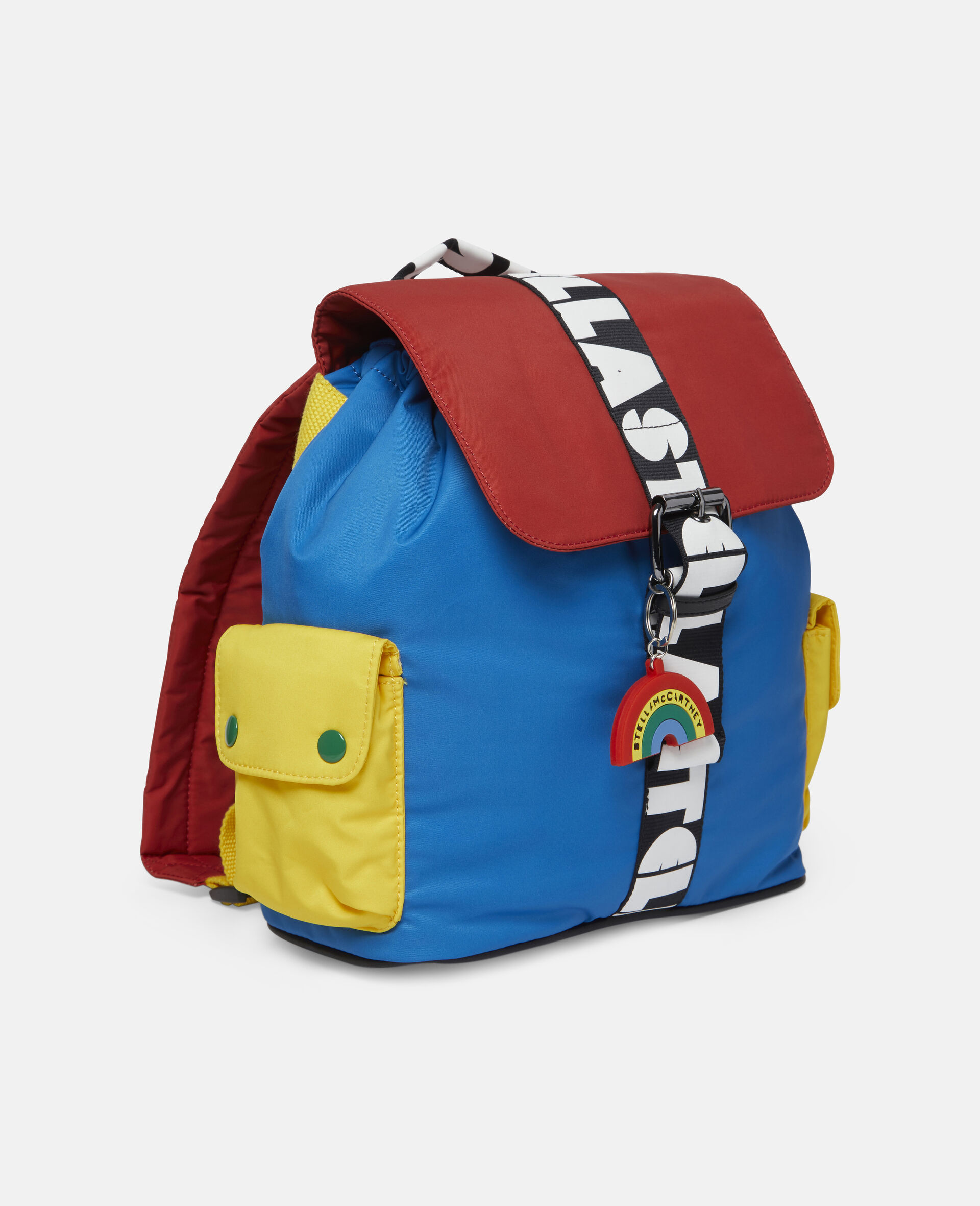 Colourblock Logo Small Backpack -Multicolour-large image number 1