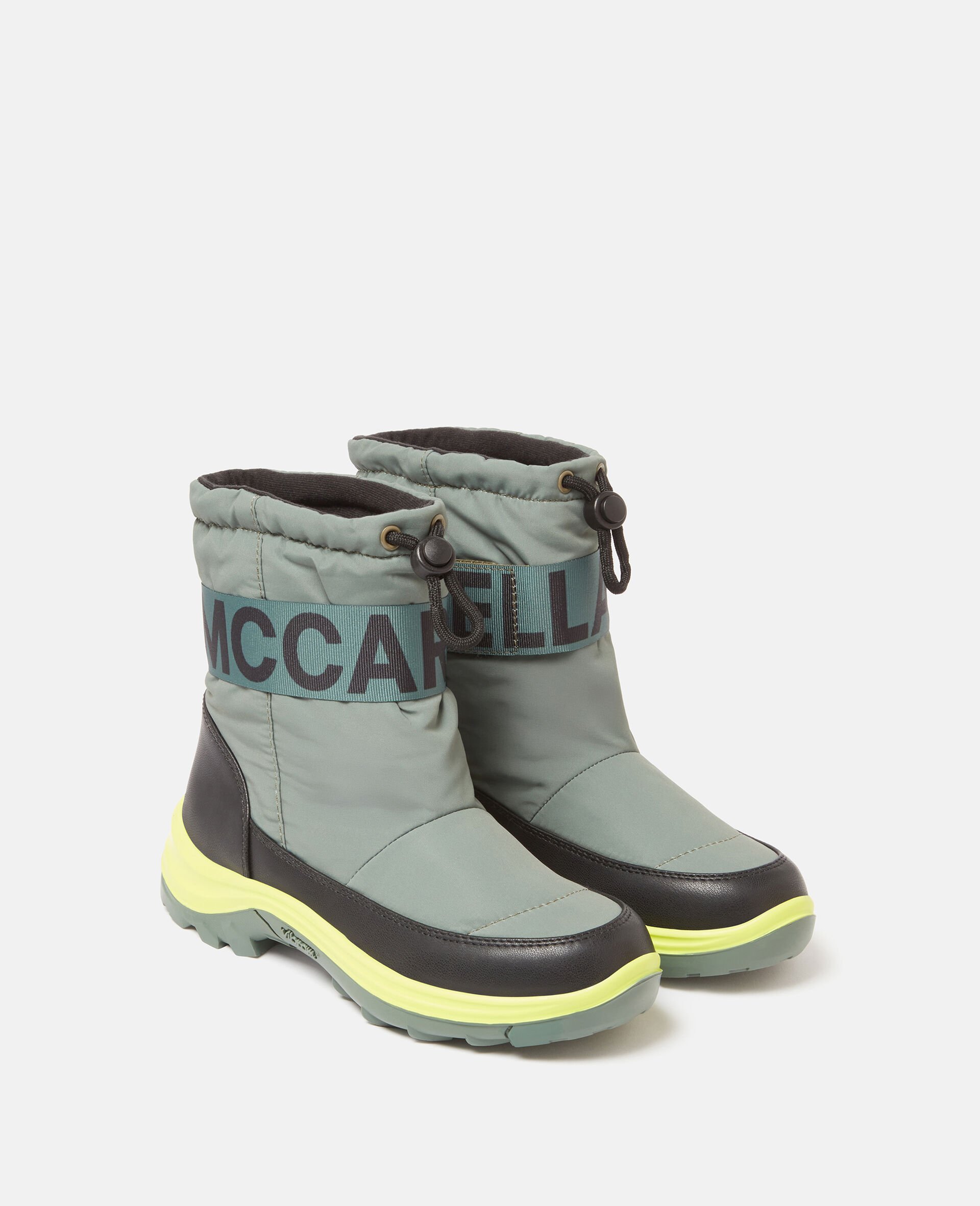 Schneestiefel mit Schriftzug-Band-Grün-medium Schneestiefel mit Schriftzug-Band-Grün-medium