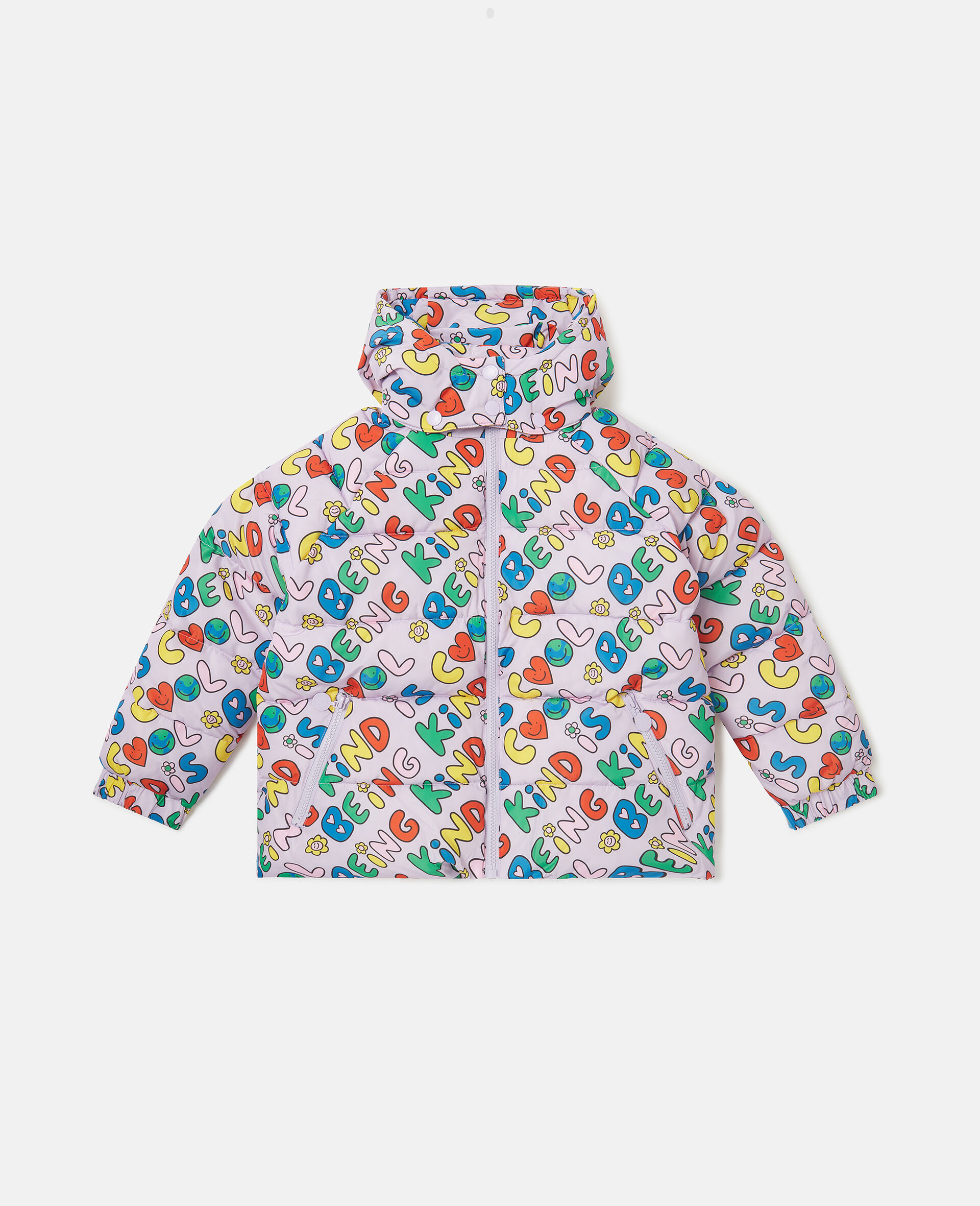 Earth Friends Text Print Raincoat-Purple-medium Earth Friends Text Print Raincoat-Purple-medium