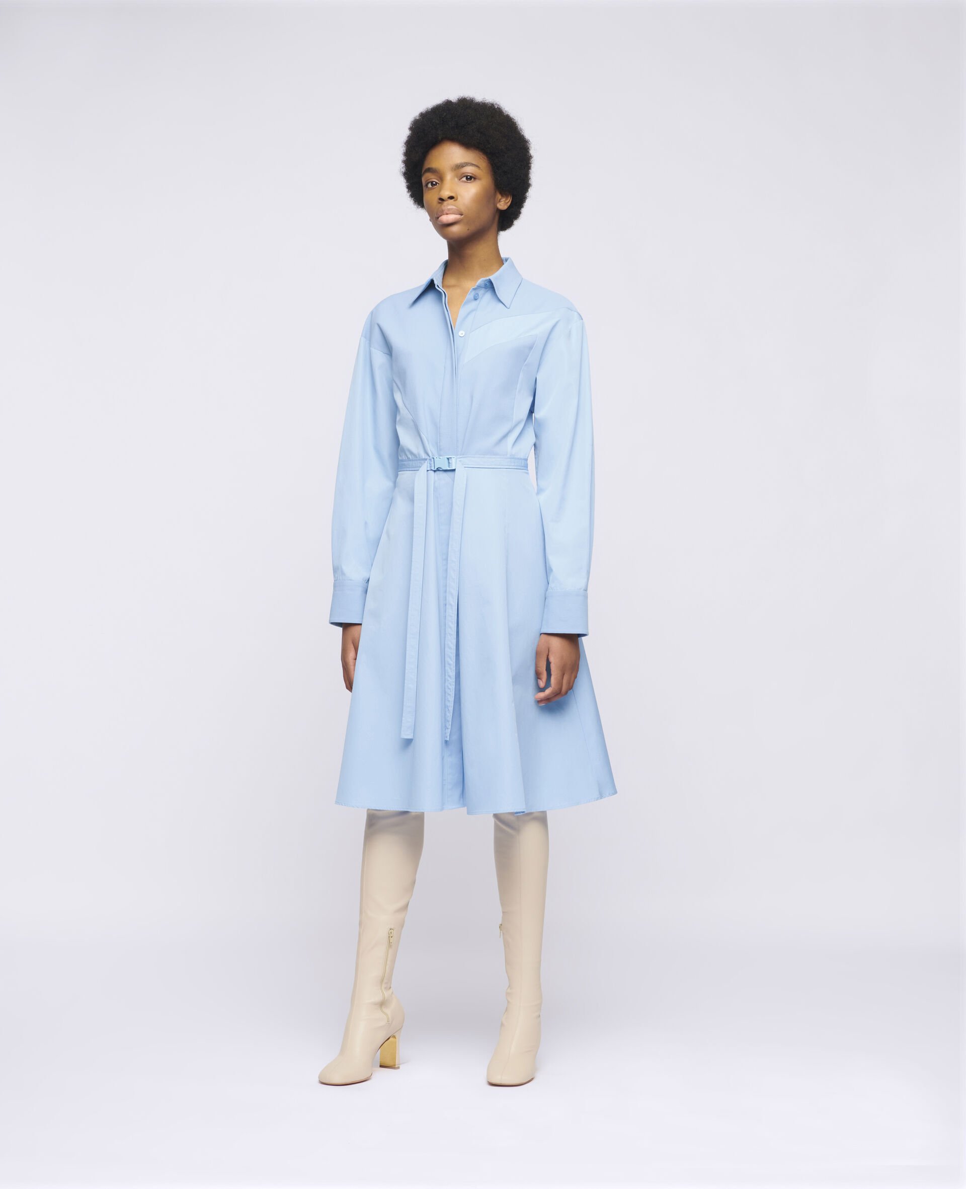 Mia Cotton Dress-Blue-large image number 1