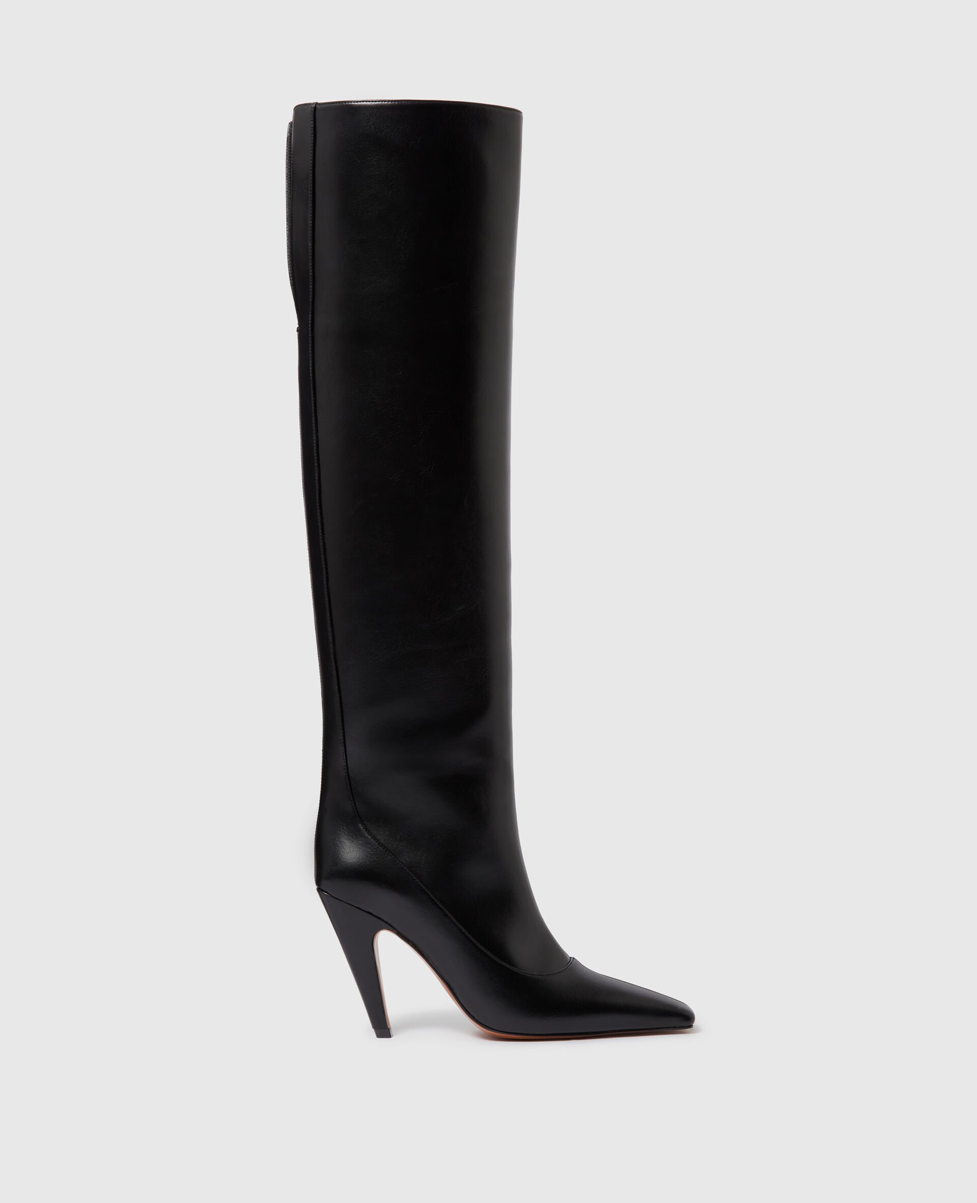 Stella Spur Knee-High Heeled Boots-Black-large image number 0