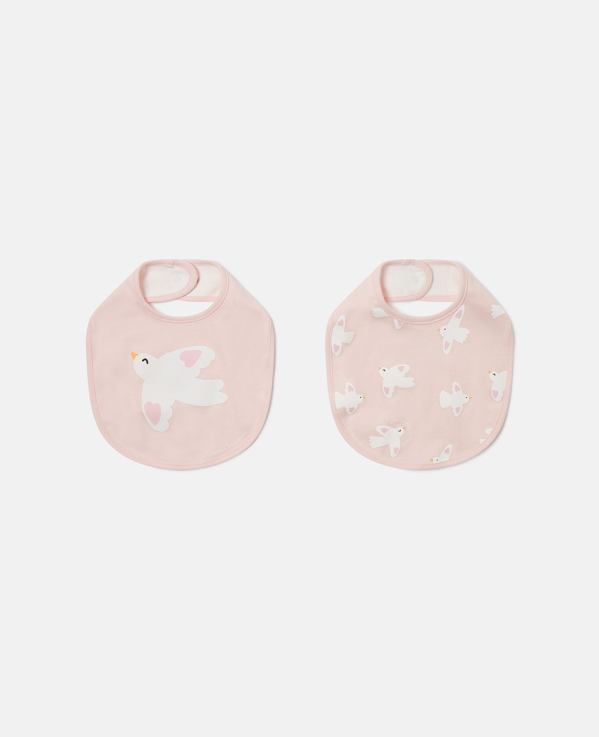 Lätzchen-Set mit Tauben-Print-Rose-medium