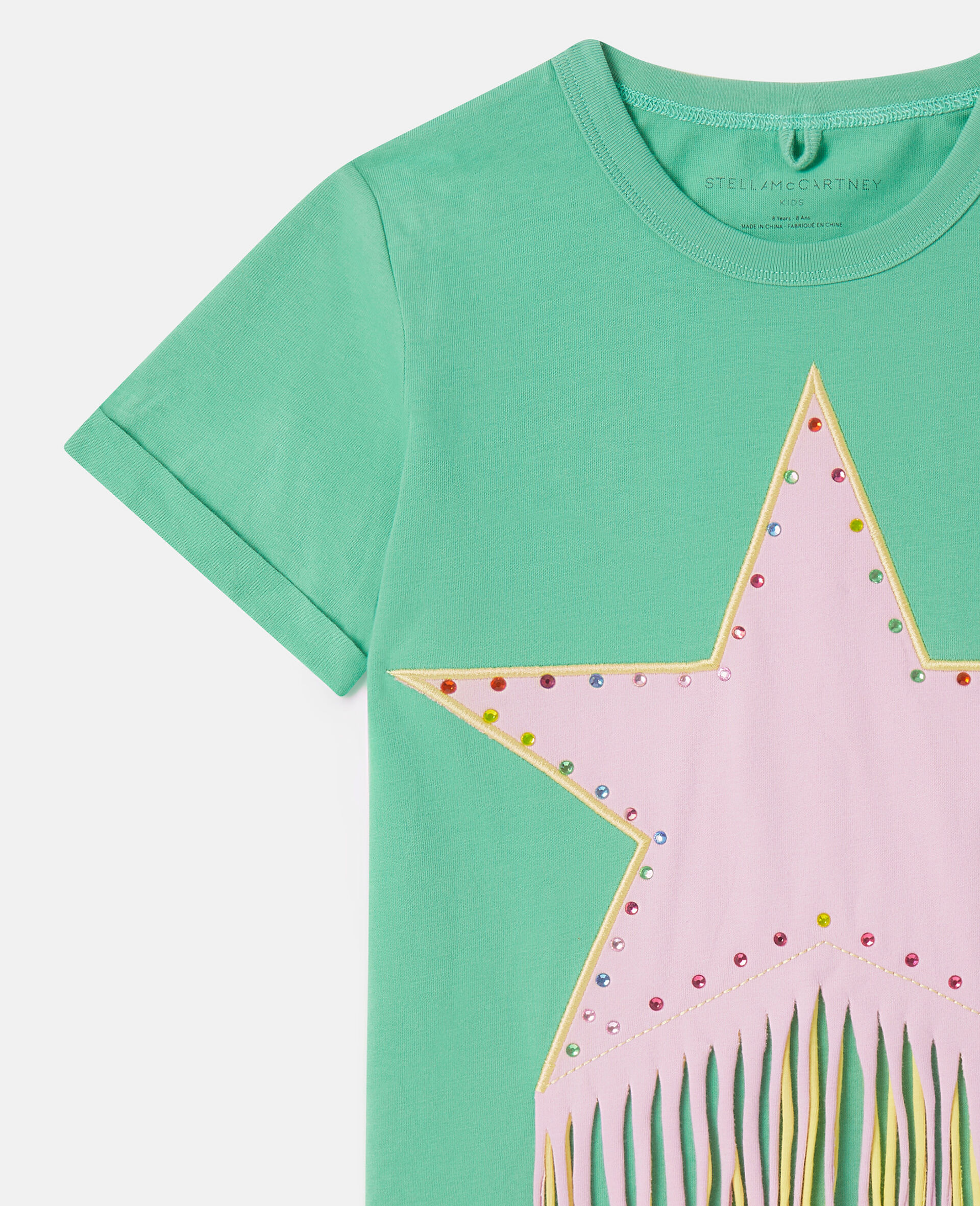 Fringed Star T-Shirt-Green-large Fringed Star T-Shirt-Green-large image number 3