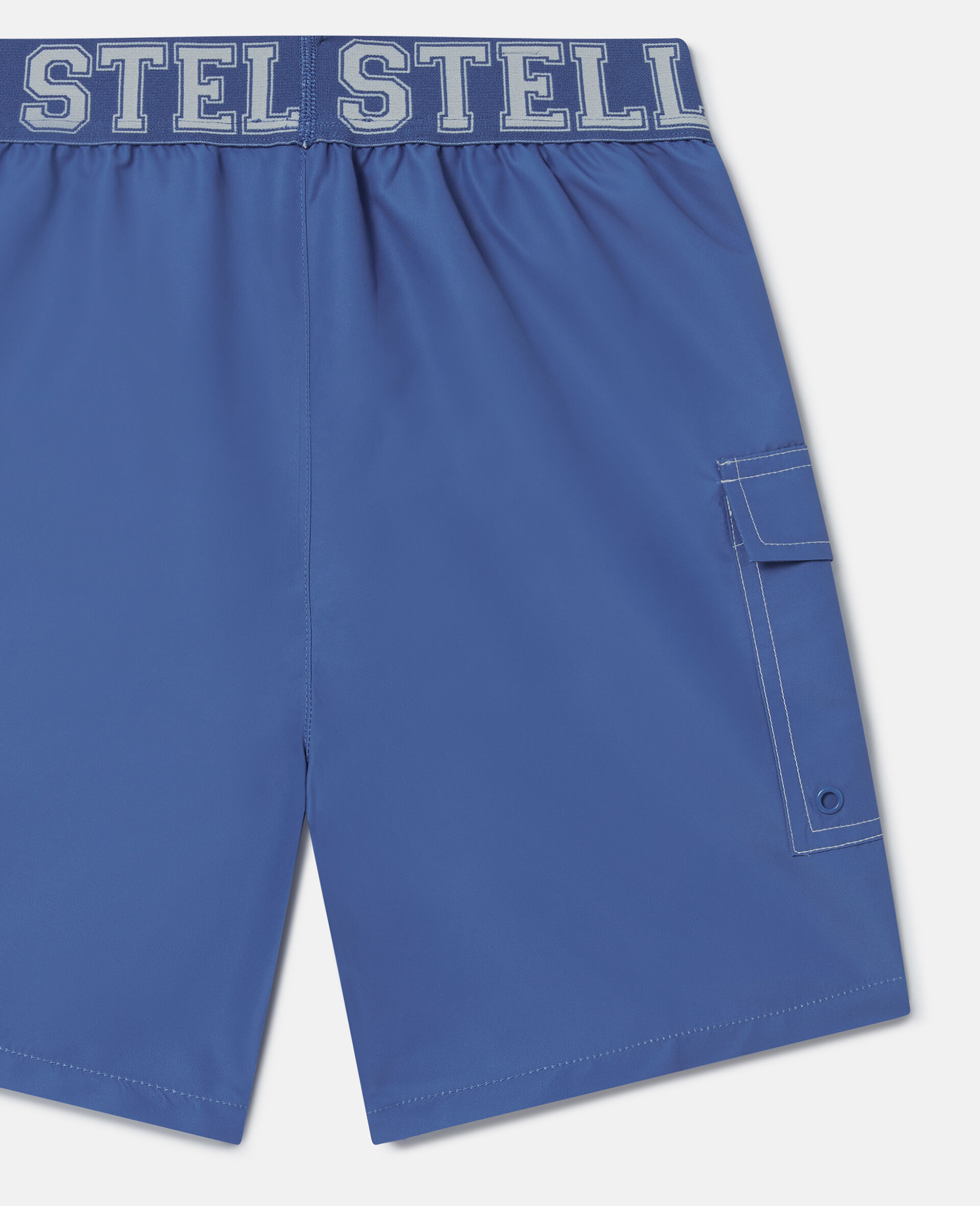 Moniker Waistband Swim Shorts-Blue-large image number 3