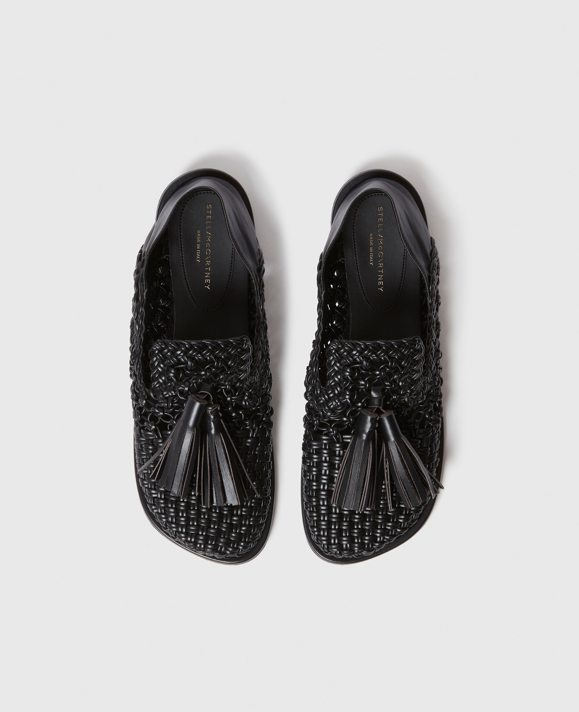 Ryder Woven Tassel Loafers-Black-large image number 4