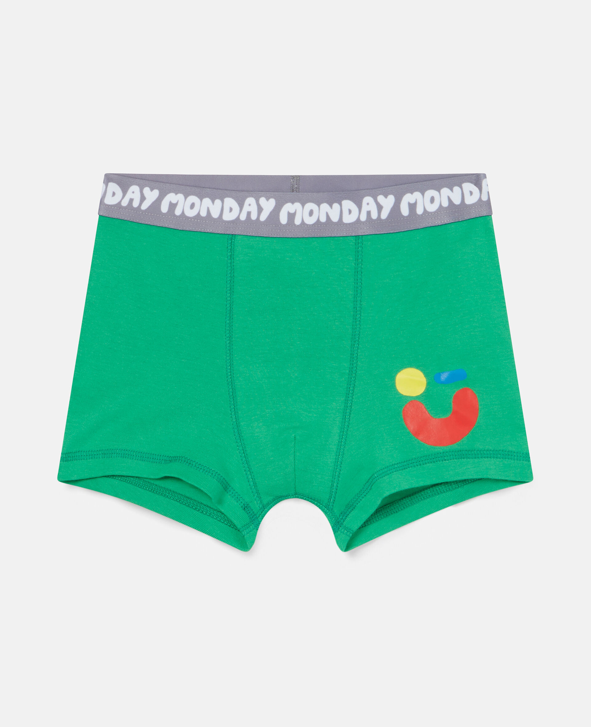 Smile Shape Print Cotton Jersey Boxer Set-Multicolour-large image number 1