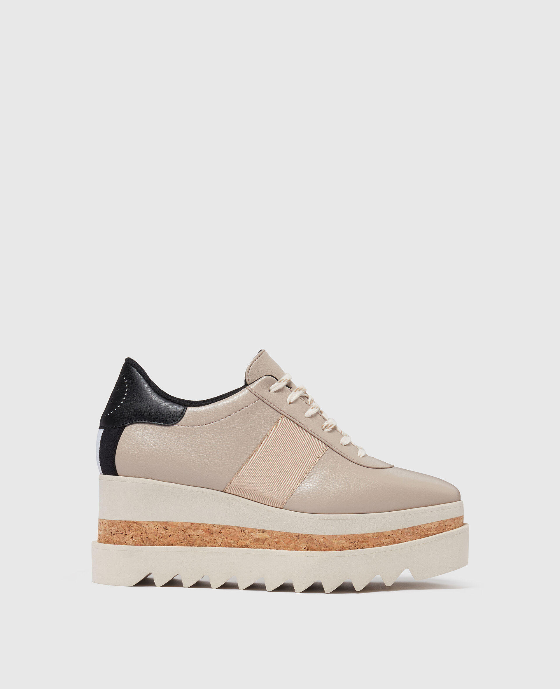 Sneak-Elyse Platform Trainers-White-large image number 0