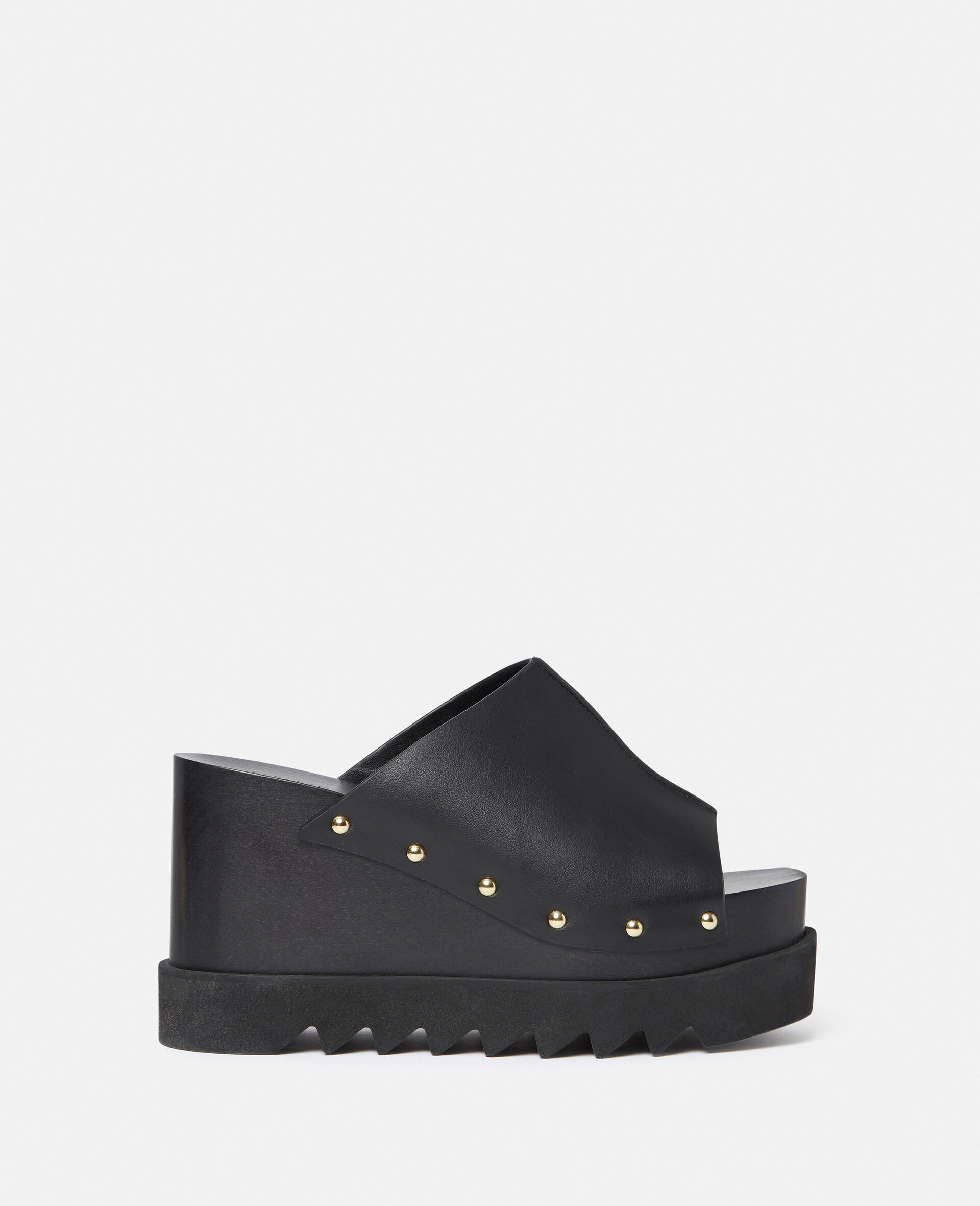 Elyse Studded Slide Wedge Sandals-Black-large image number 0