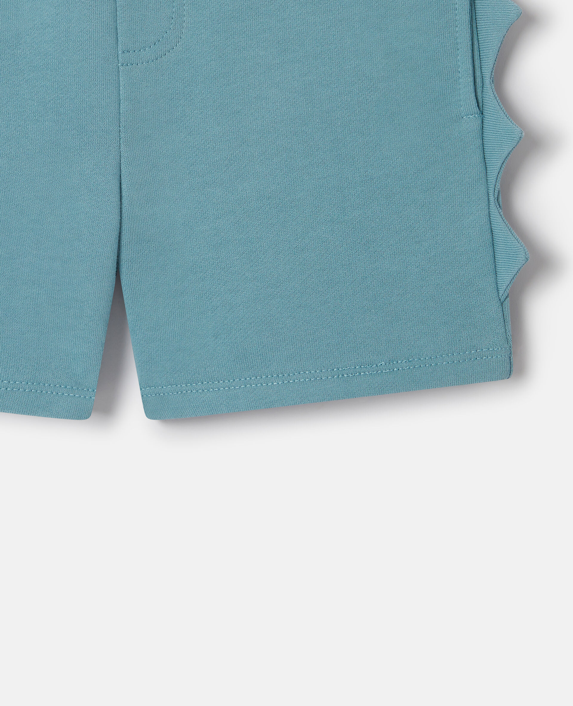 Scallop Trim Jersey Shorts-Blue-large image number 3