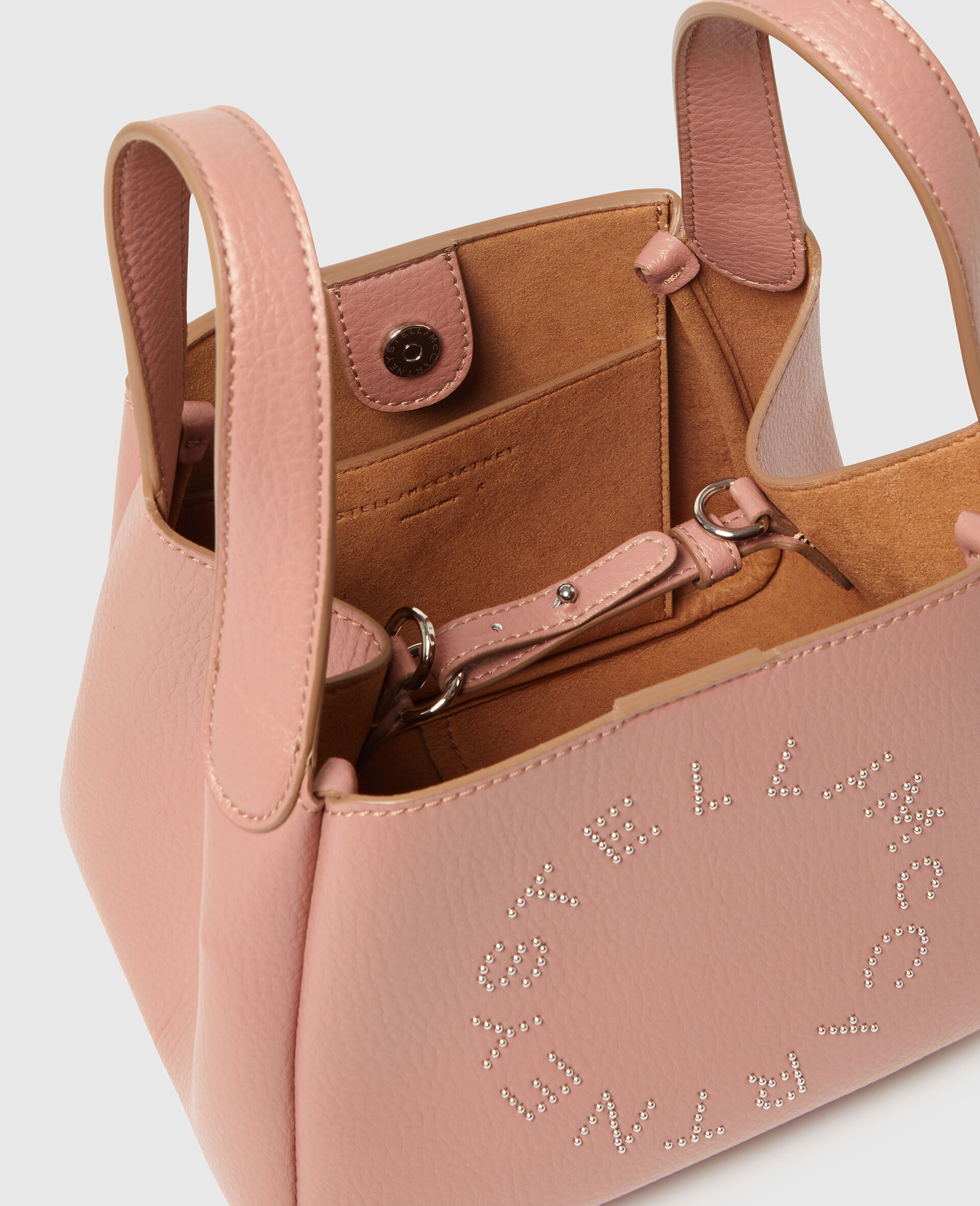 Logo Double Top Handle Crossbody Bag-Brown-large image number 3