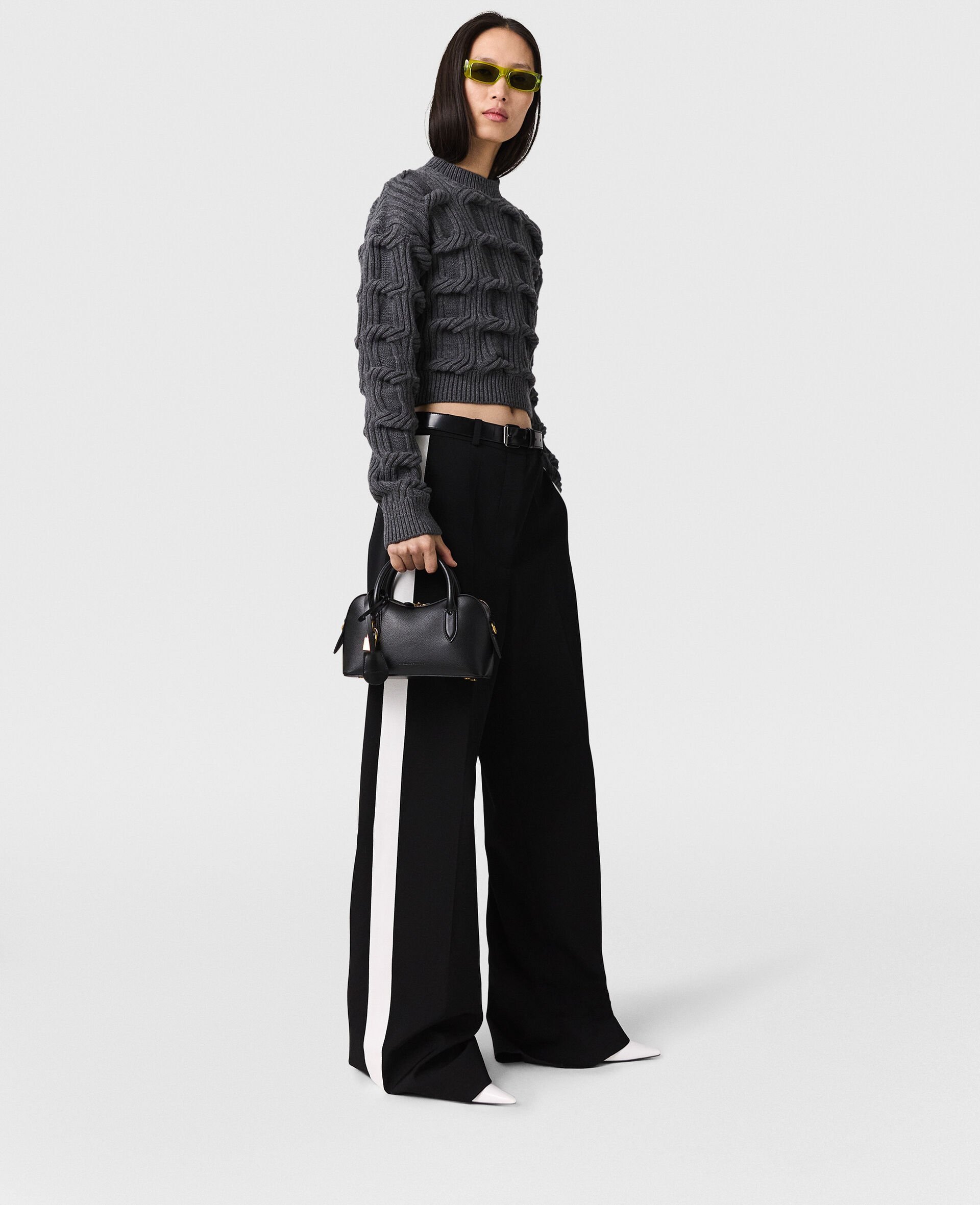 Falabella Cable-Knit Sweater-Grey-large Falabella Cable-Knit Sweater-Grey-large image number 5