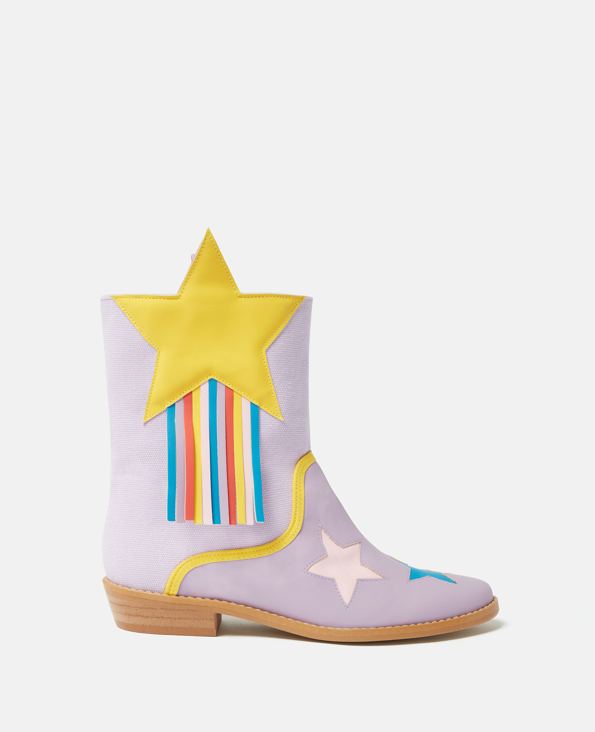 Star Pattern Western Boots-Multicolour-large image number 0