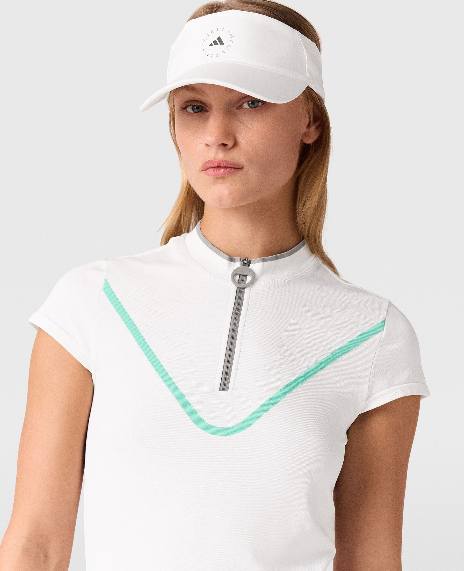 TrueNature Golf Polo Shirt-White-model
