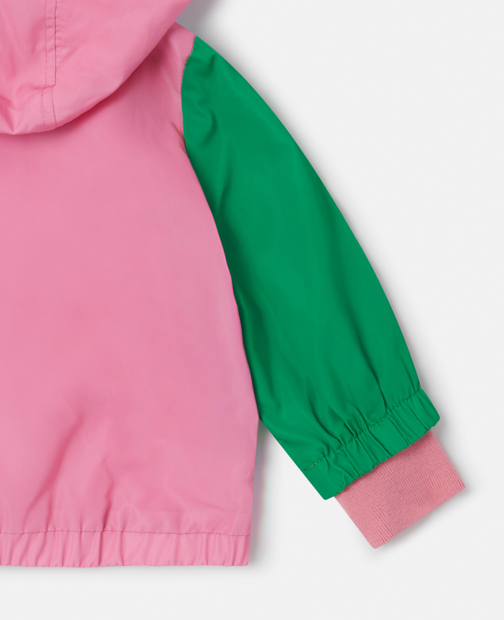 Double Parrot Print Hooded Jacket-Multicolour-large image number 3