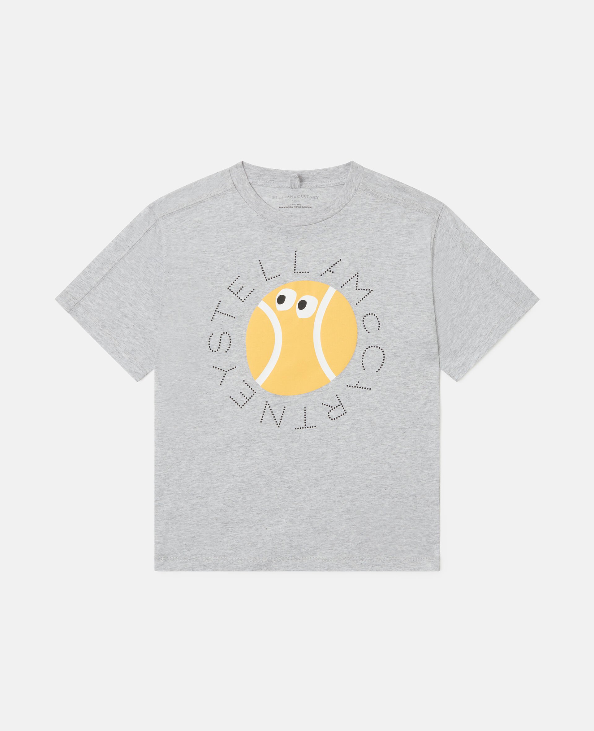 Tennis Ball Graphic T-Shirt-Grey-medium