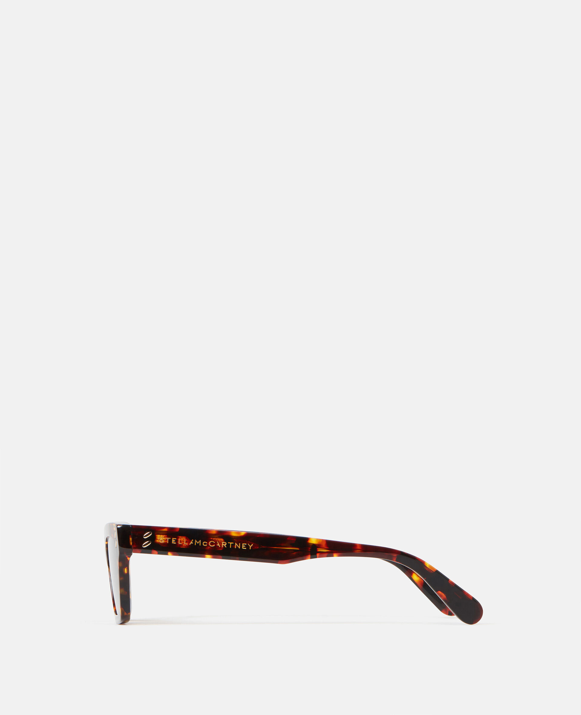 Rectangular Cat-Eye Sunglasses-ブラック-large image number 1