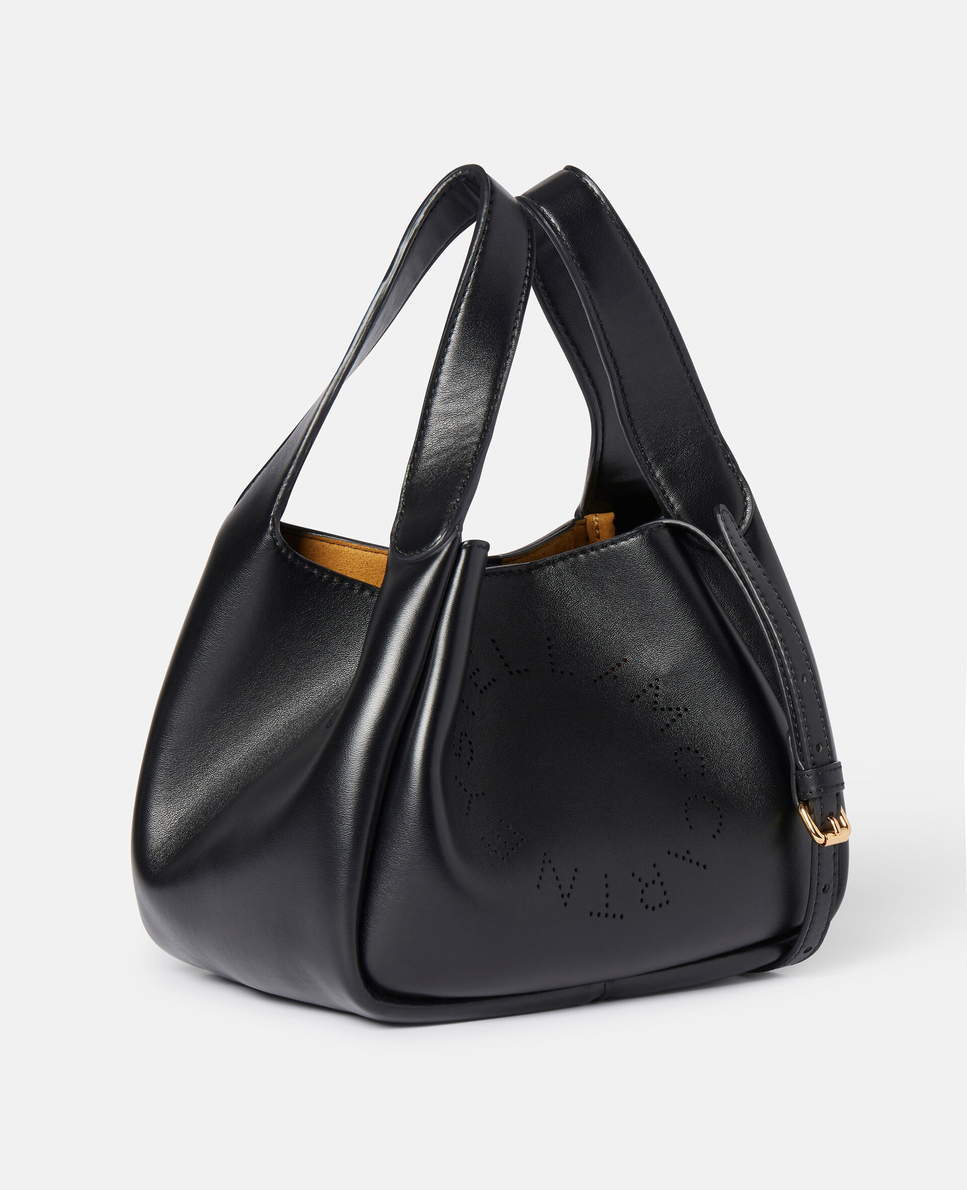 Logo Double Top Handle Crossbody Bag -Black-large image number 2