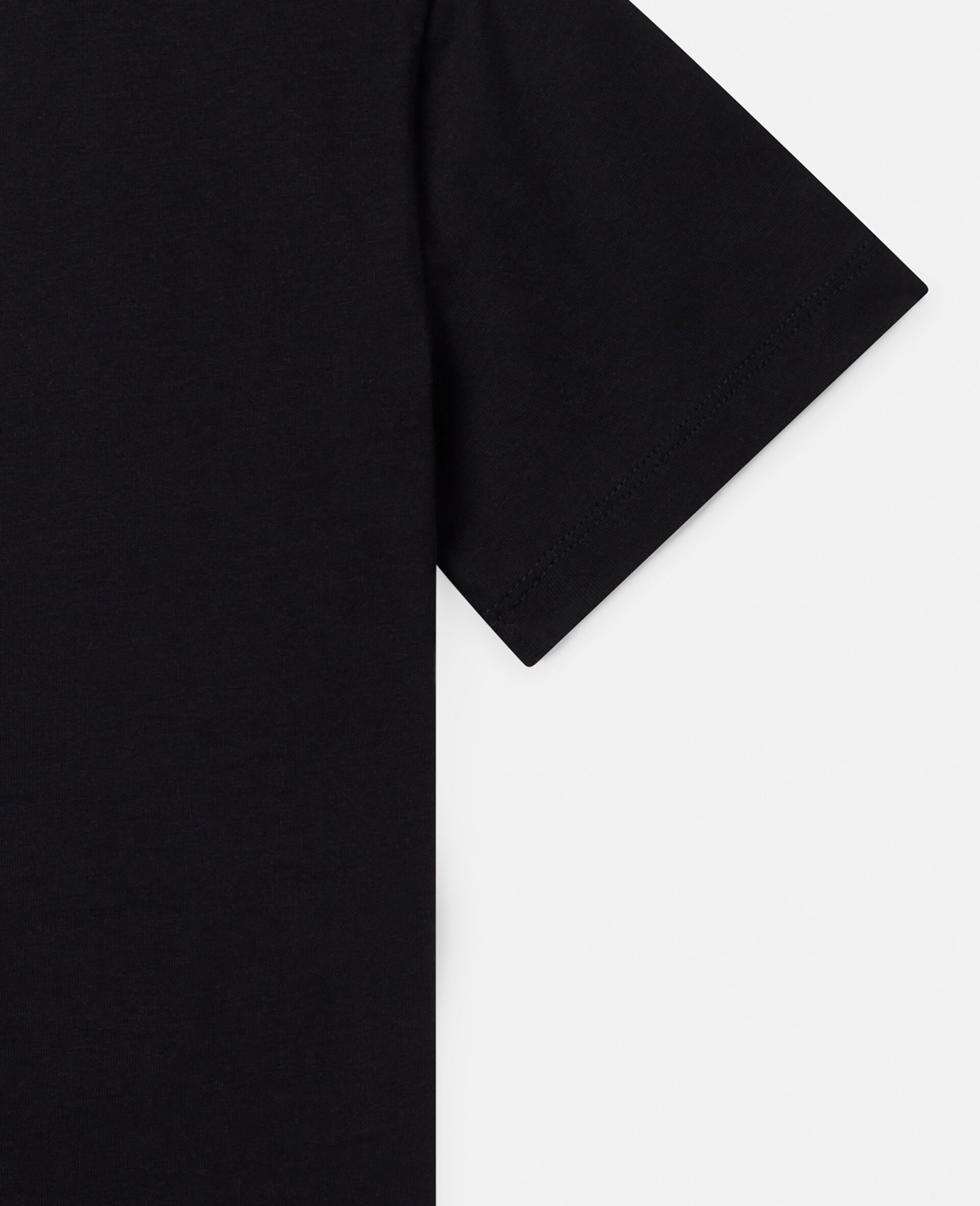 Monkey Family Print T-Shirt-Black-large image number 3