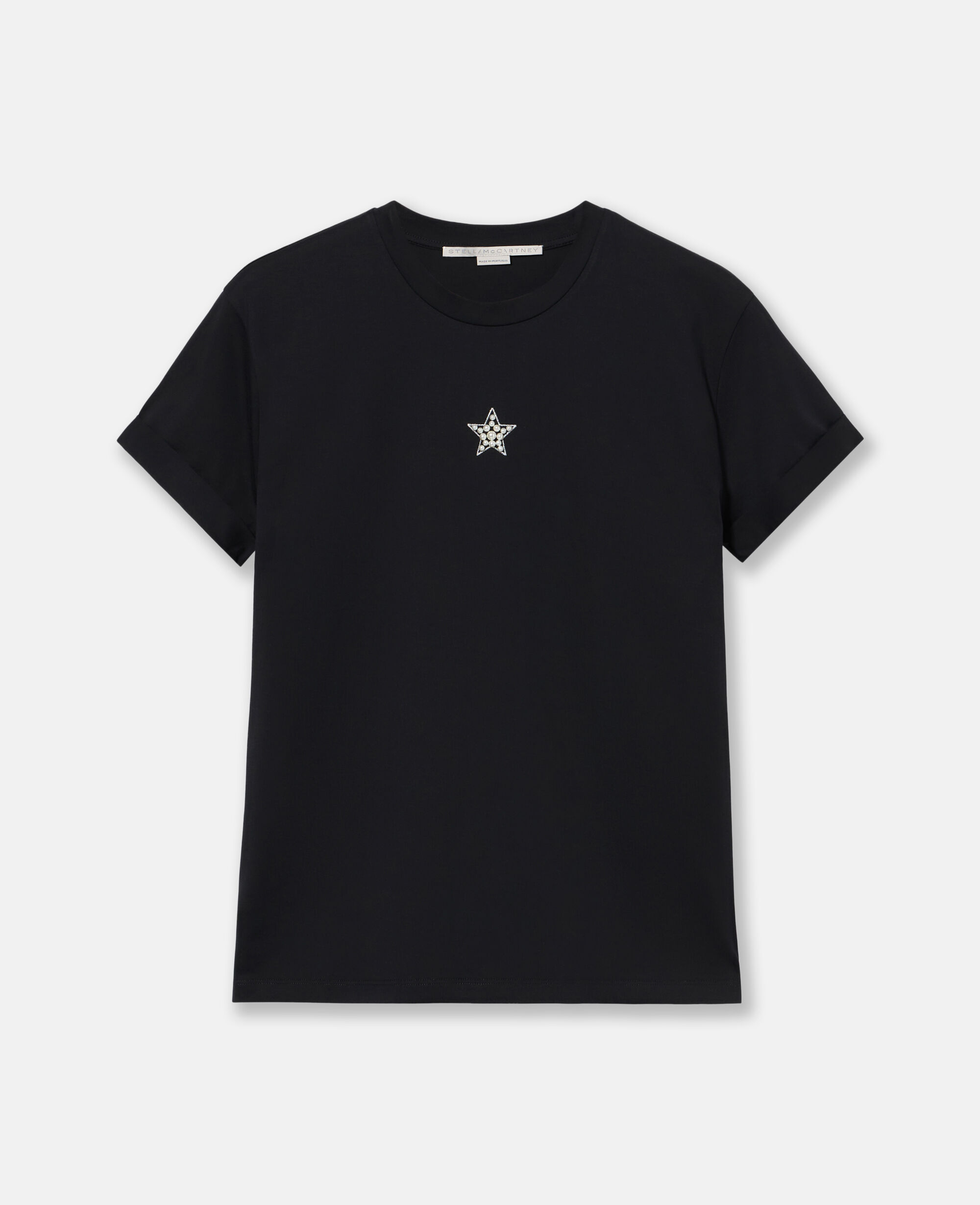 Women Pitch black Star Boxy T-Shirt | Stella McCartney CY