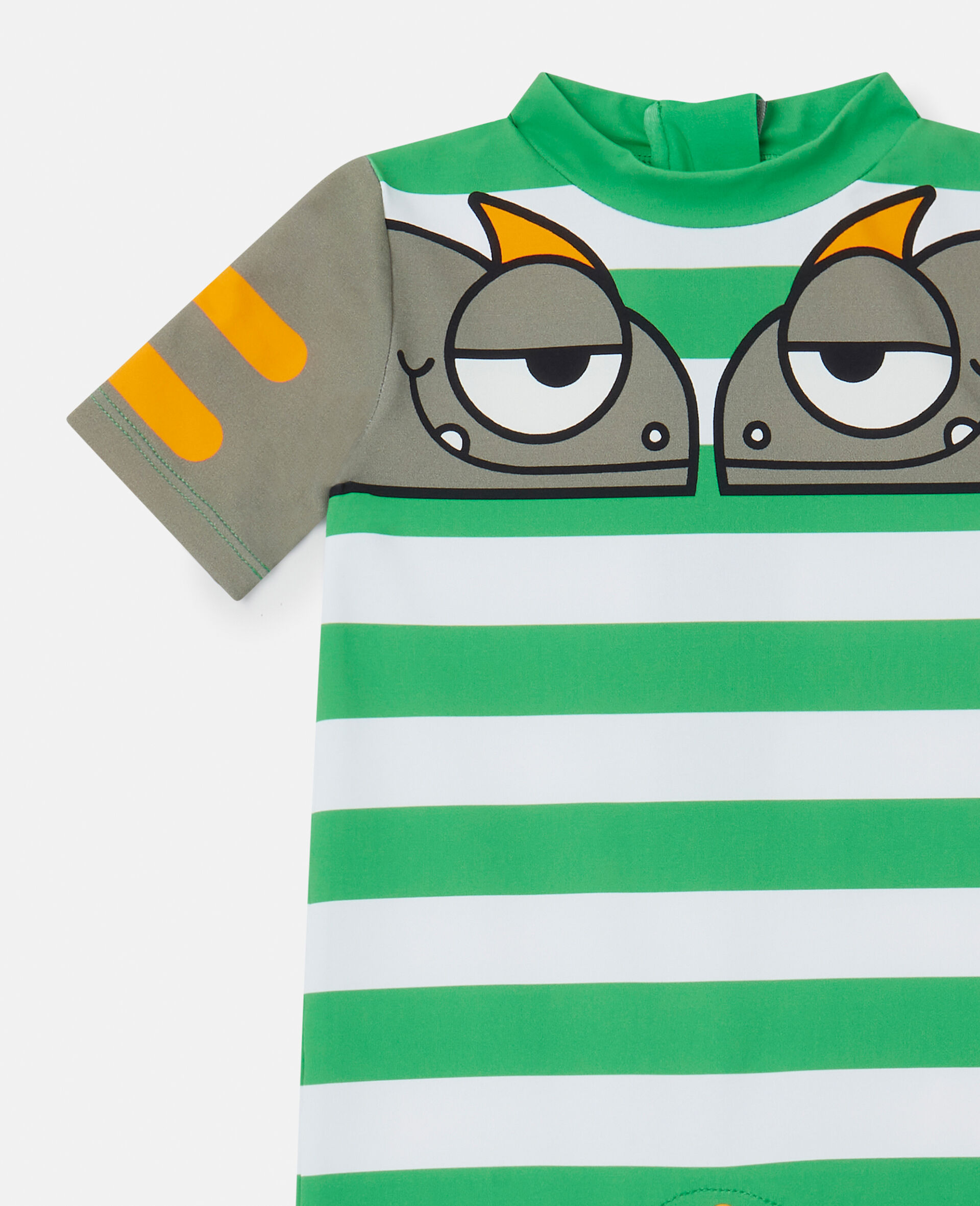 Double Gecko Striped Swimsuit-Green-large image number 1