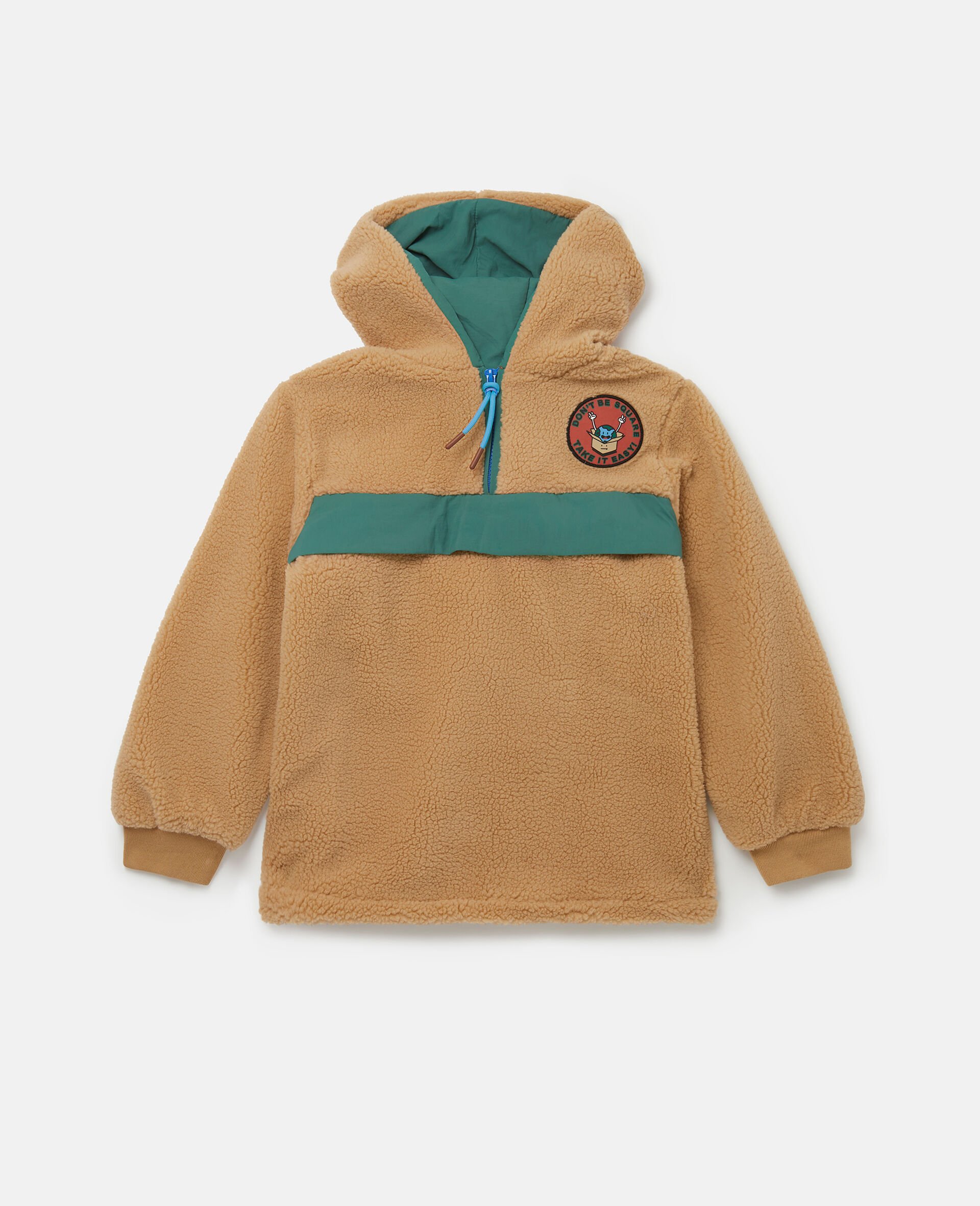 Camp Badge Fleece Pullover-Beige-large image number 0