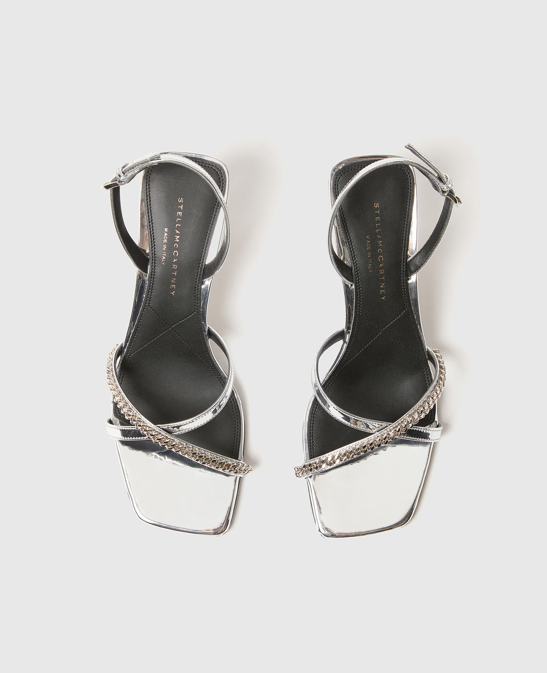 Elsa Metallic-Sandalen mit Absatz-Silver-large image number 3