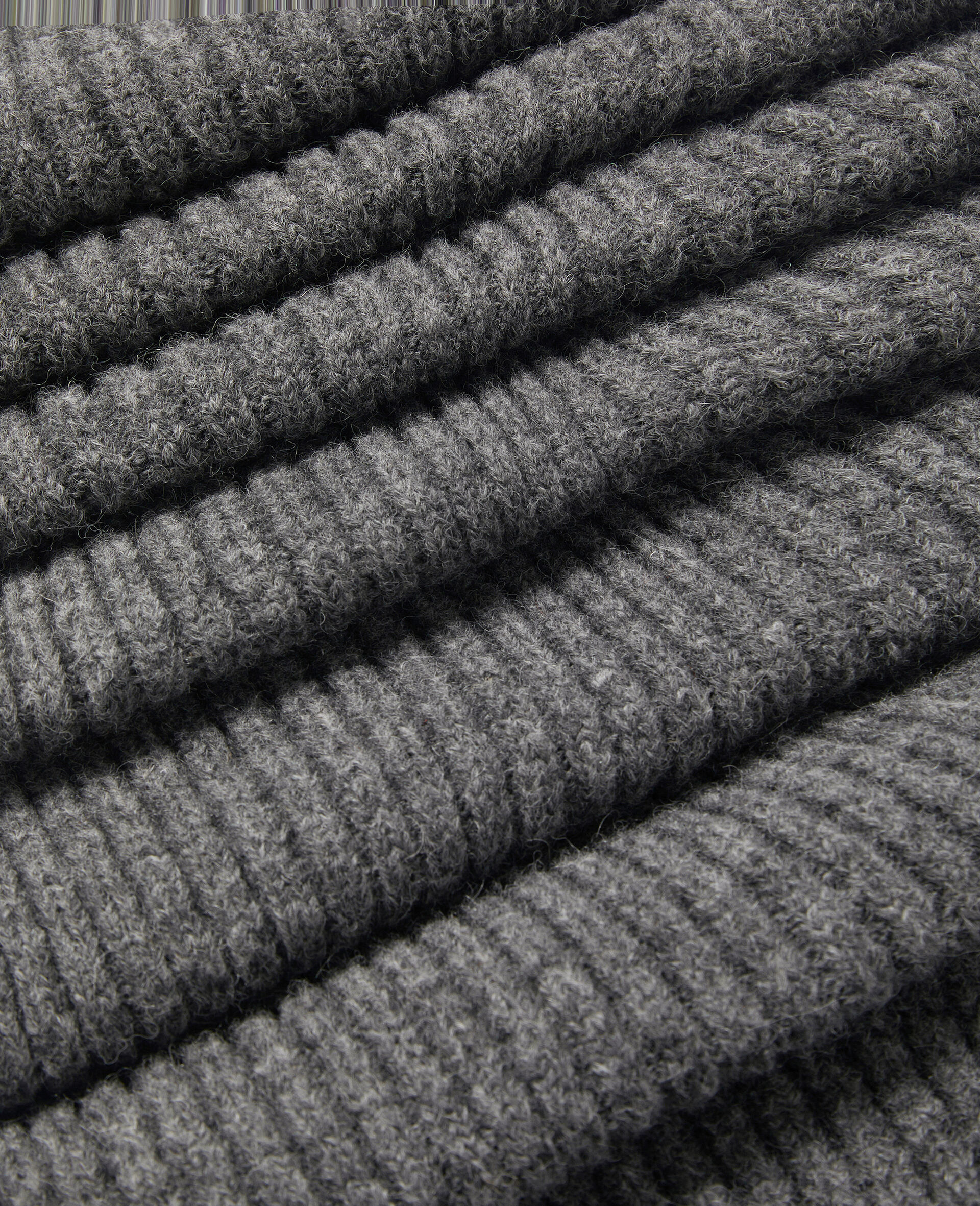 Distressed Chunky Scarf-Grey-large image number 1