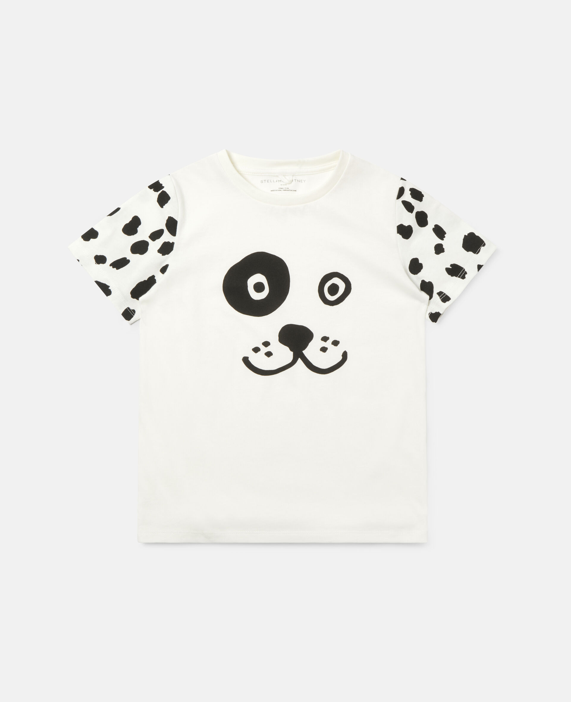 T-shirt en coton motif dalmatien -Blanc-large