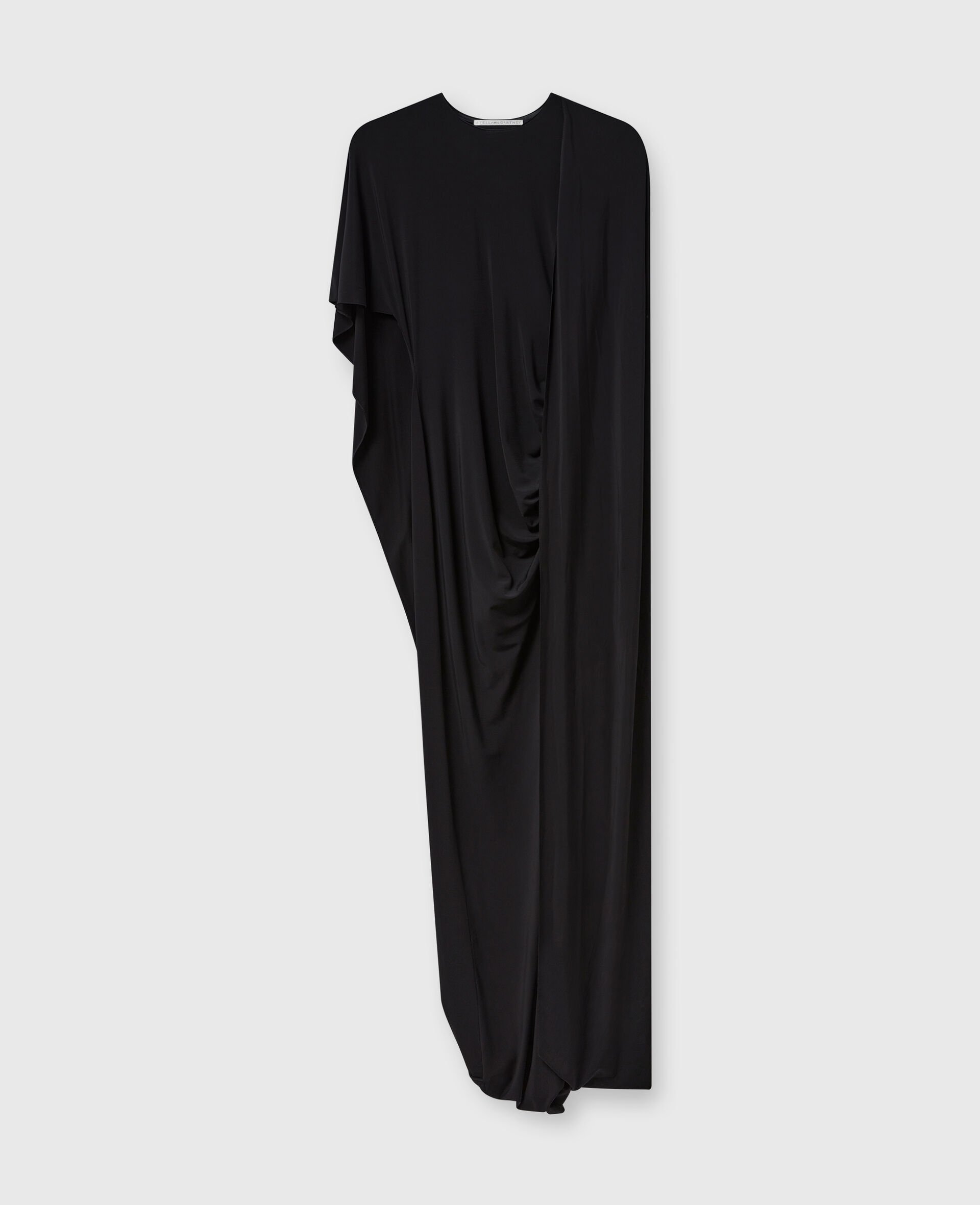 Robe cape asymetrique longue-Noir-medium