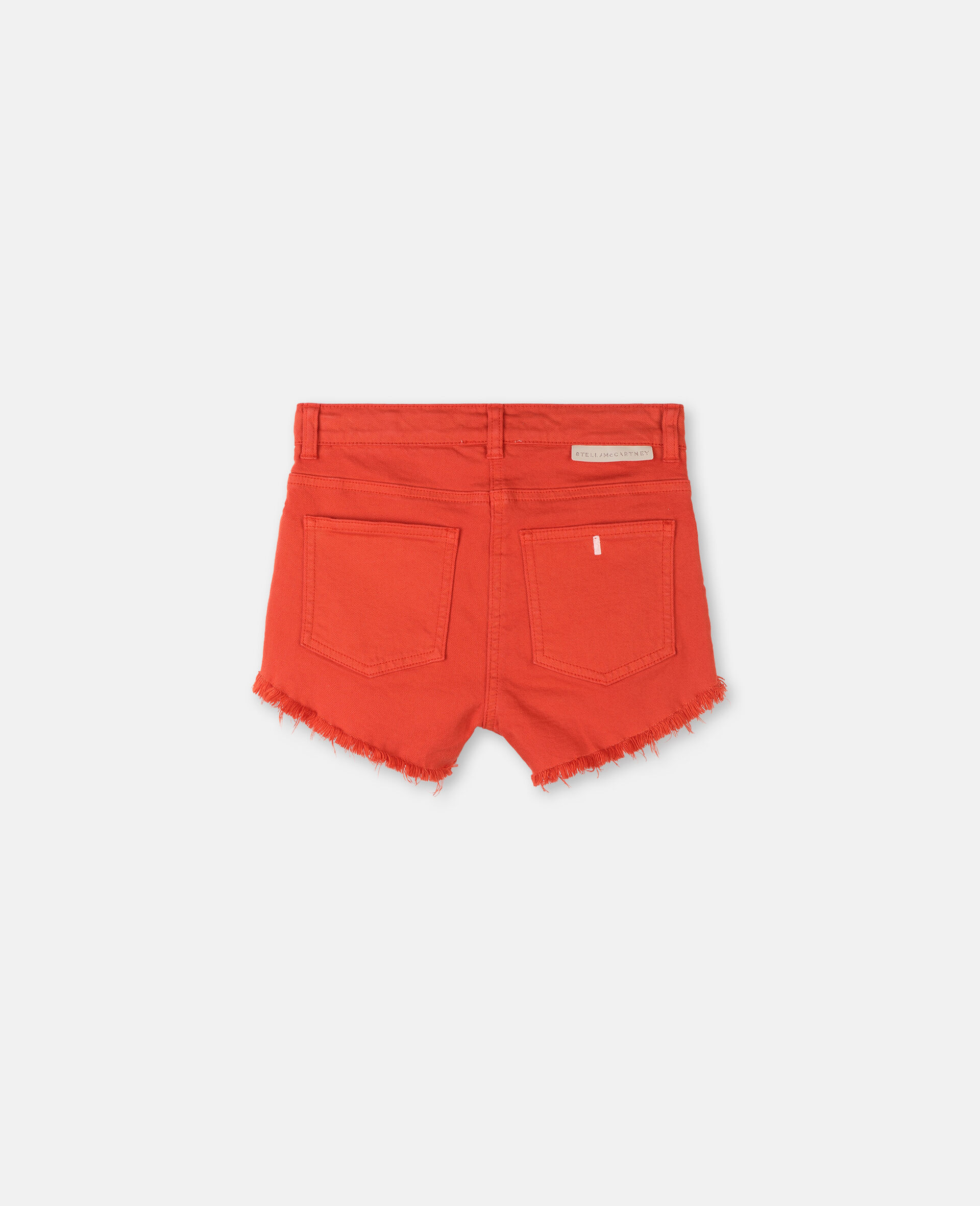 Denim Red Shorts -Red-large image number 3