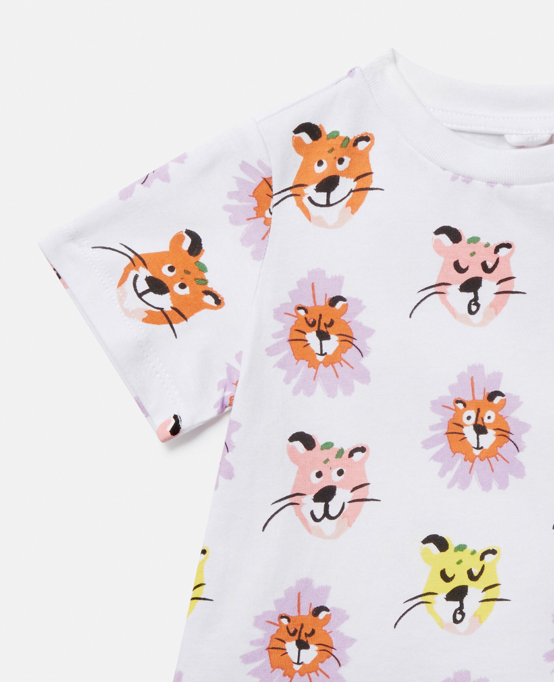 チーターフェイスプリント ワンピース-ホワイト-large image number 1