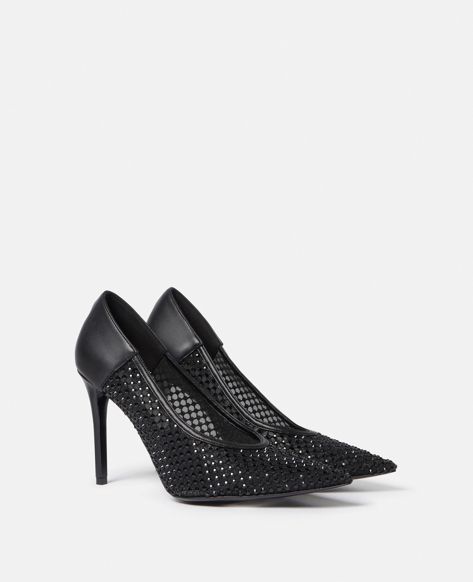 Stella Iconic Studded Mesh Pumps-Black-large Stella Iconic Studded Mesh Pumps-Black-large image number 2