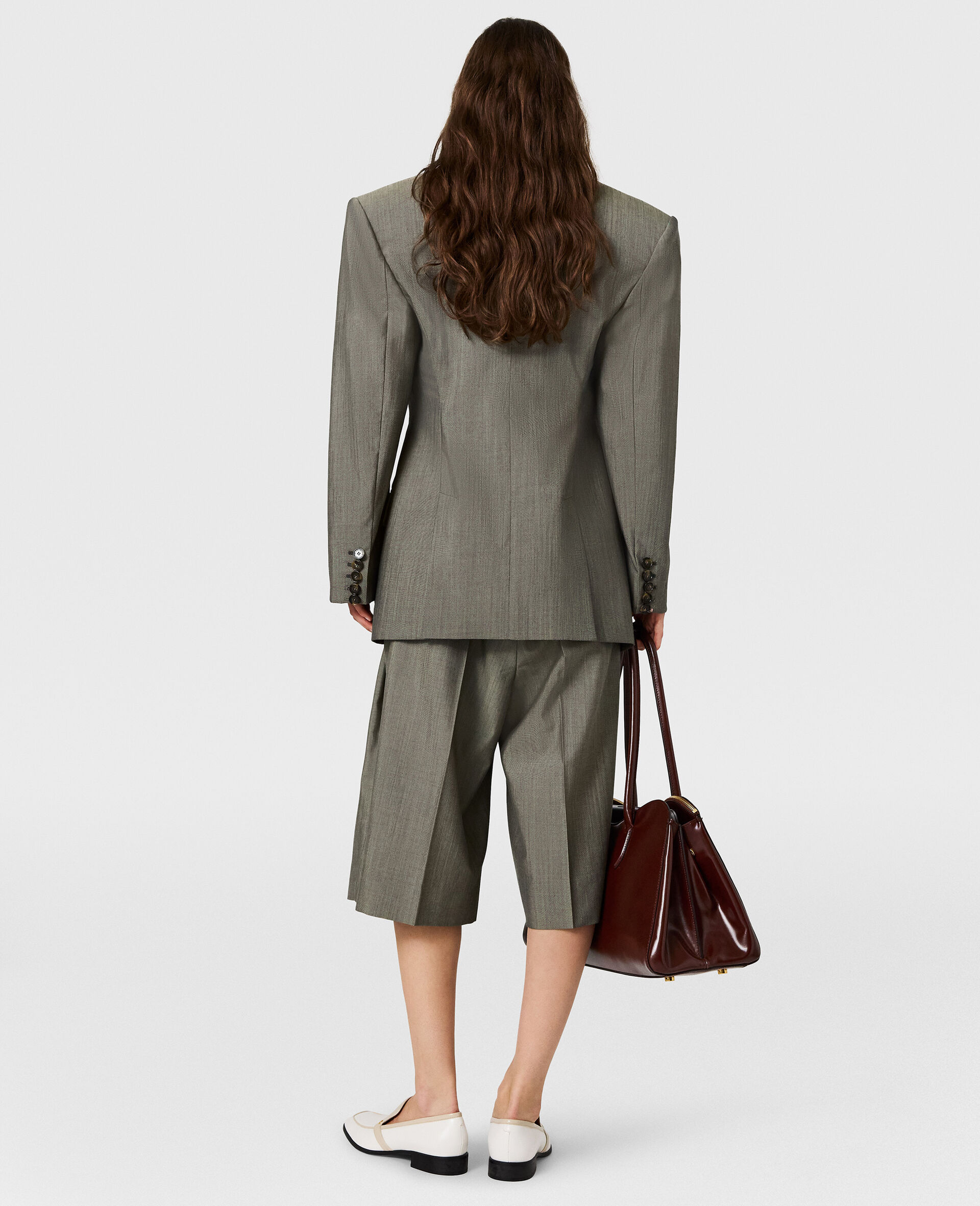 Tropical Wide-Leg Bermuda Shorts-Green-large image number 2