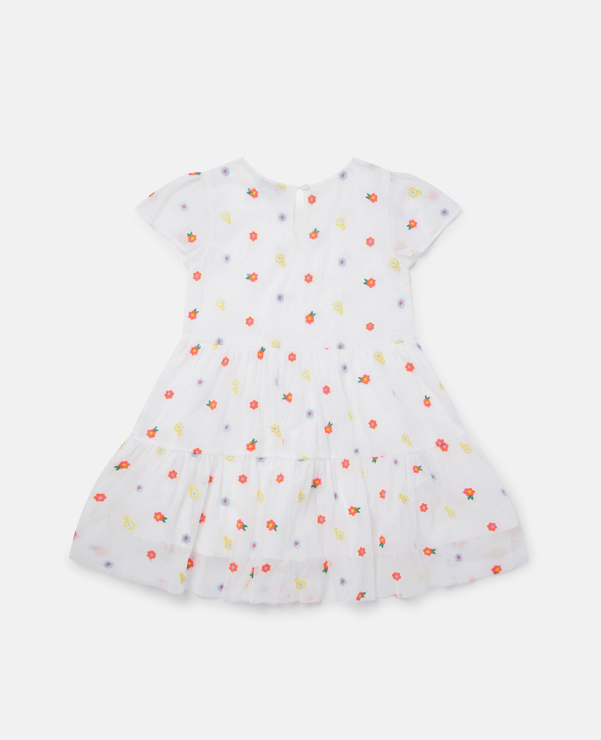 Flower Embroidery Tulle Dress-Pink-large image number 2