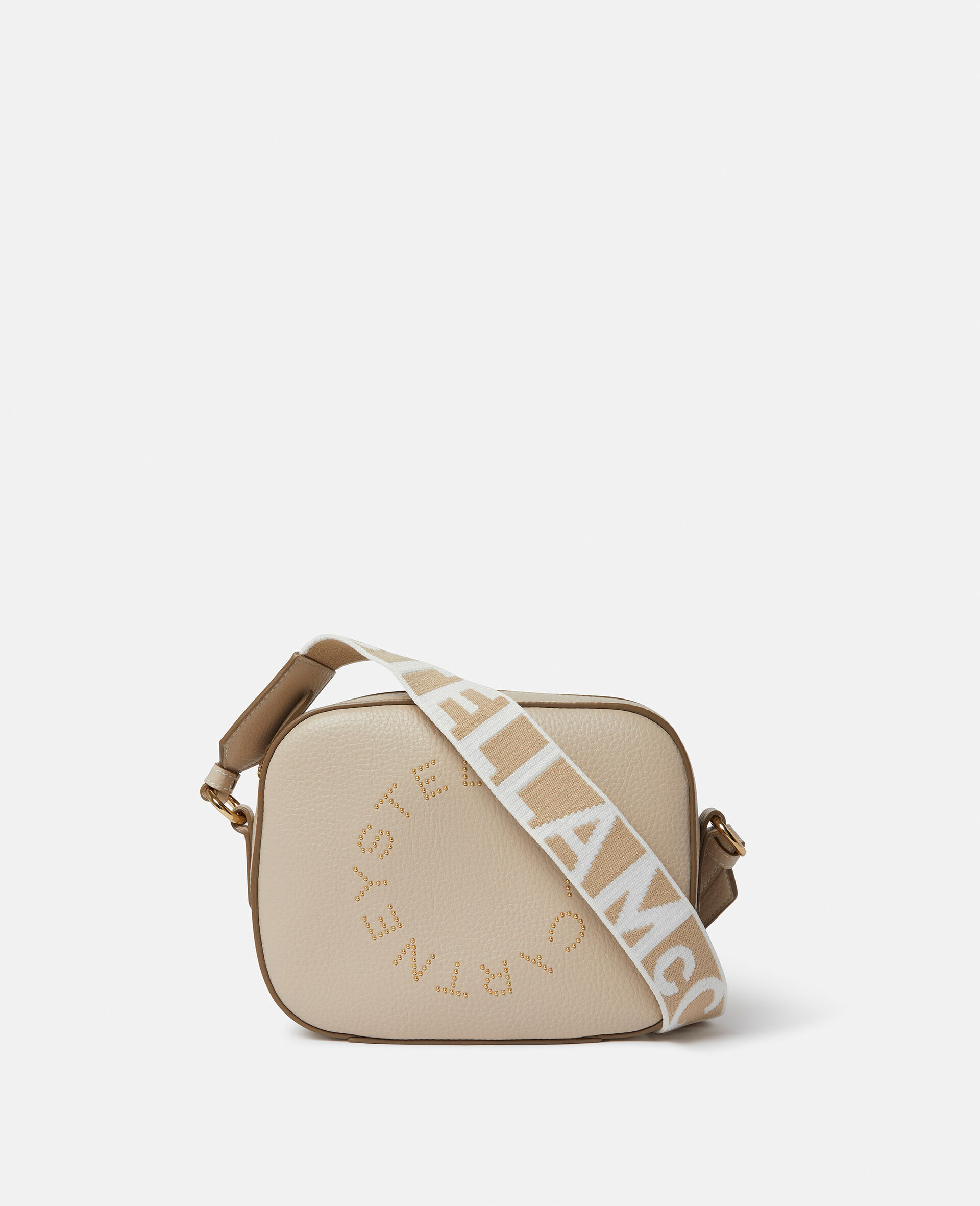 Camera Bag a Tracolla con Logo-Marrone-large image number 0