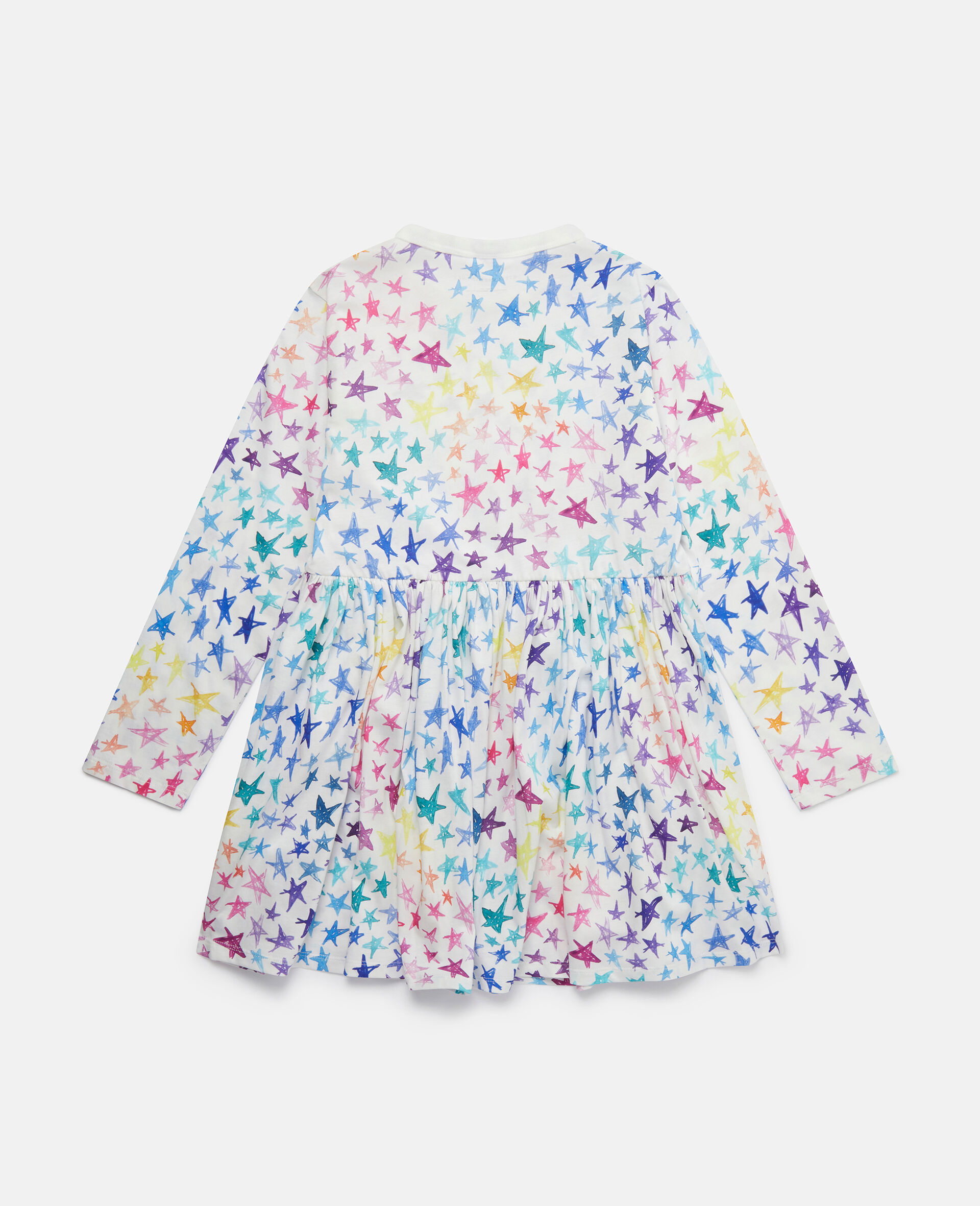 Rainbow Star Doodle Skater Dress-Multicolour-large image number 2