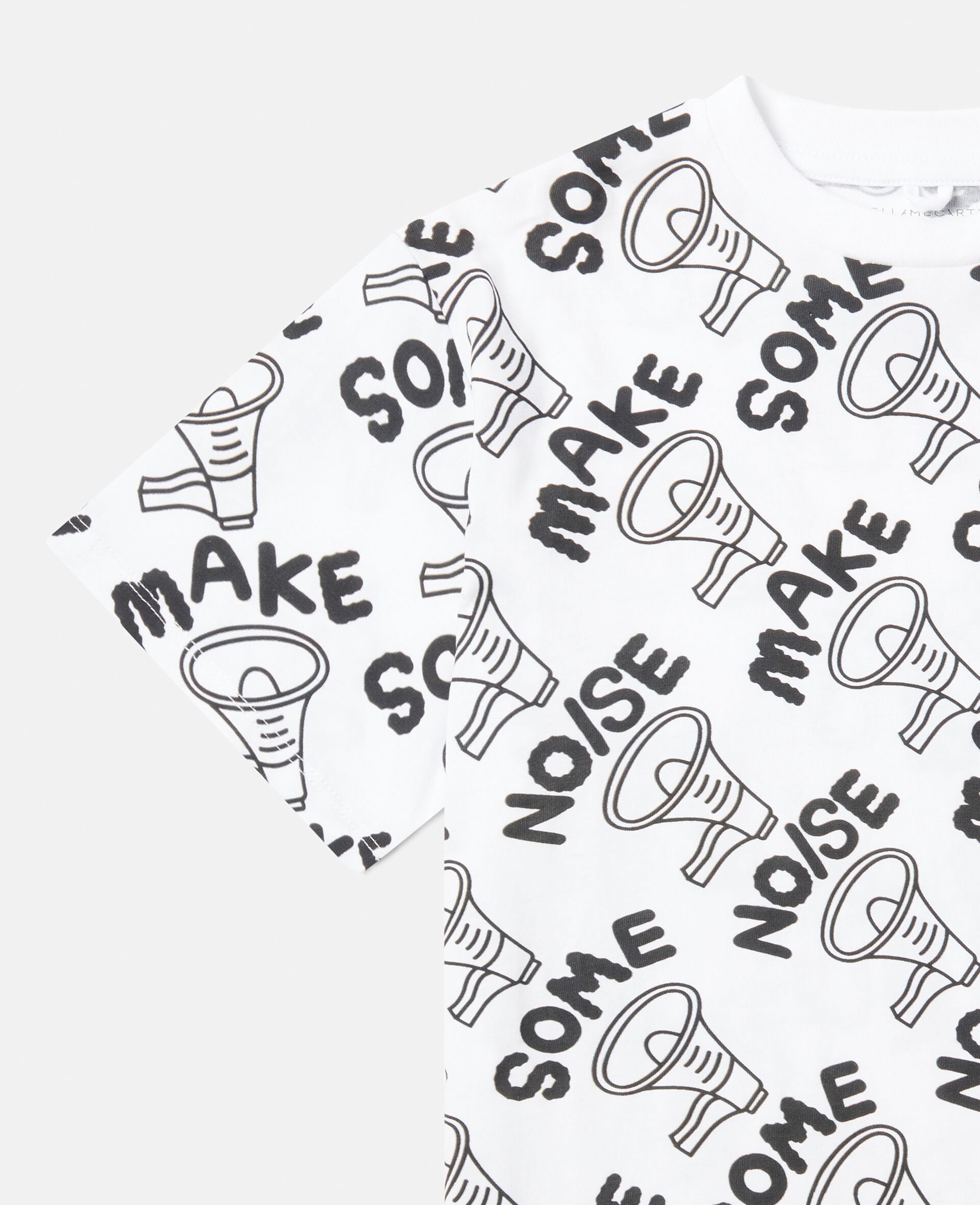 'Make Some Noise' Megaphone Print Oversized T-Shirt-Multicolour-large 'Make Some Noise' Megaphone Print Oversized T-Shirt-Multicolour-large image number 1