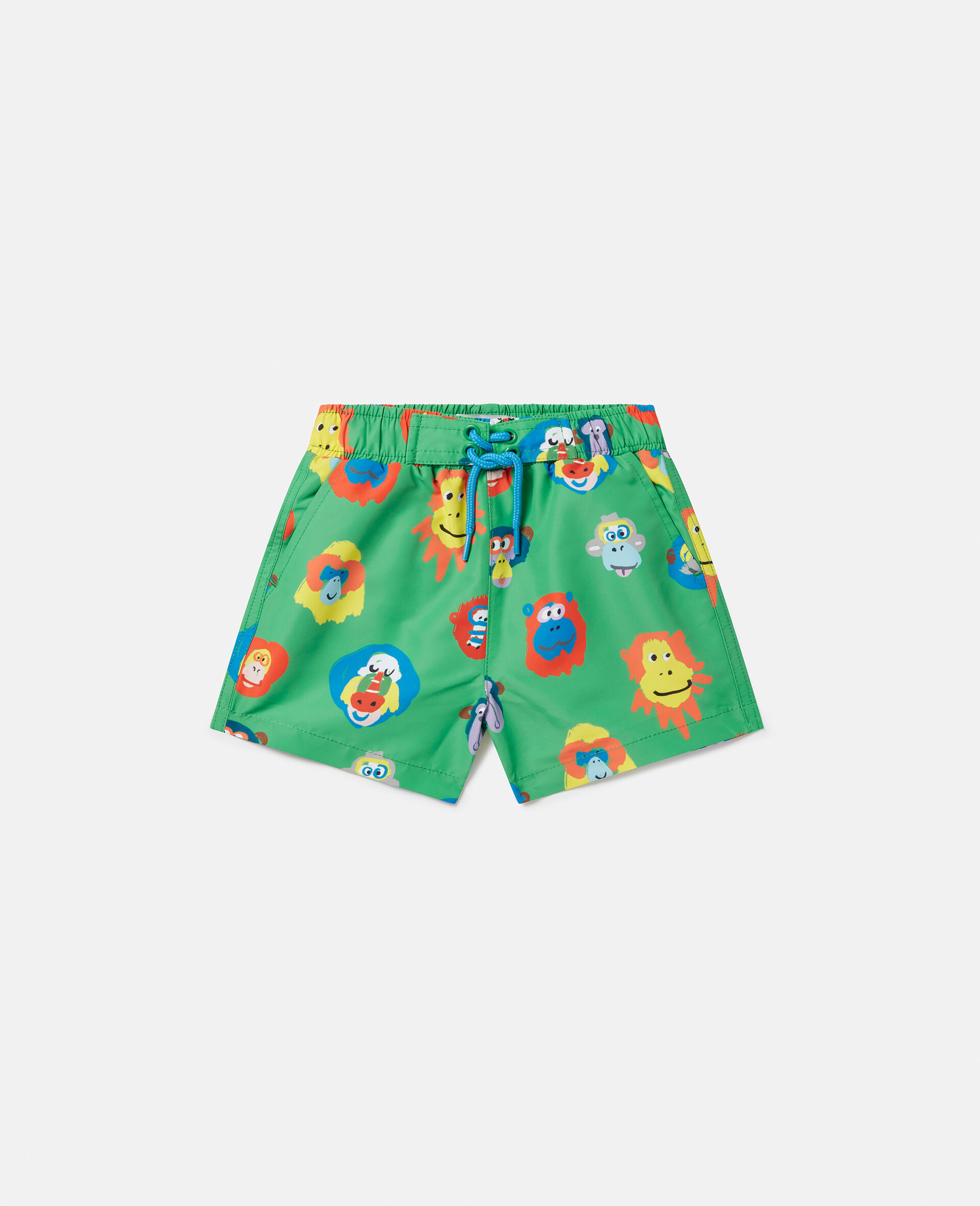 Monkey Print Swim Shorts-Multicolour-large image number 0