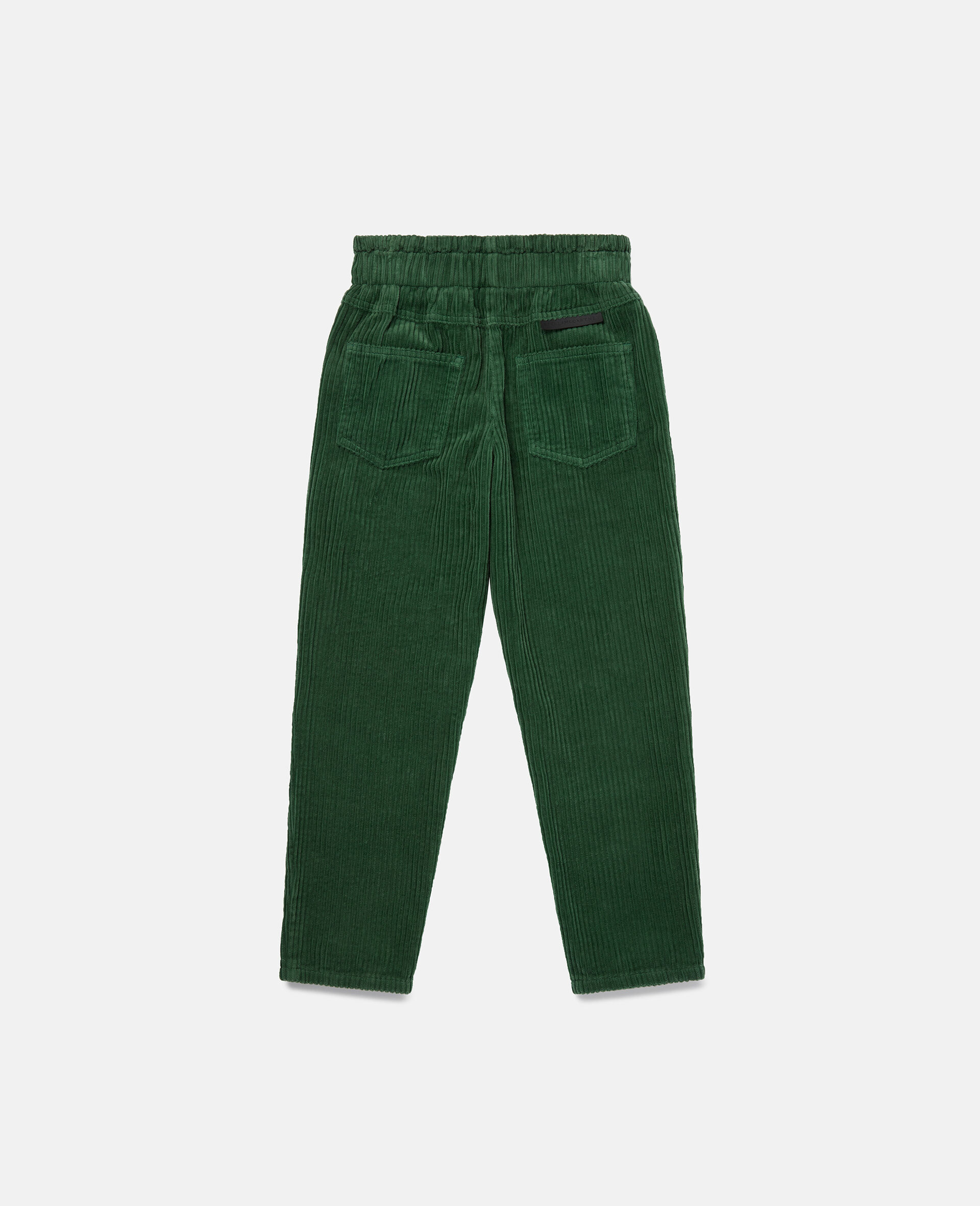 Corduroy Paperbag Trousers-Green-large image number 2